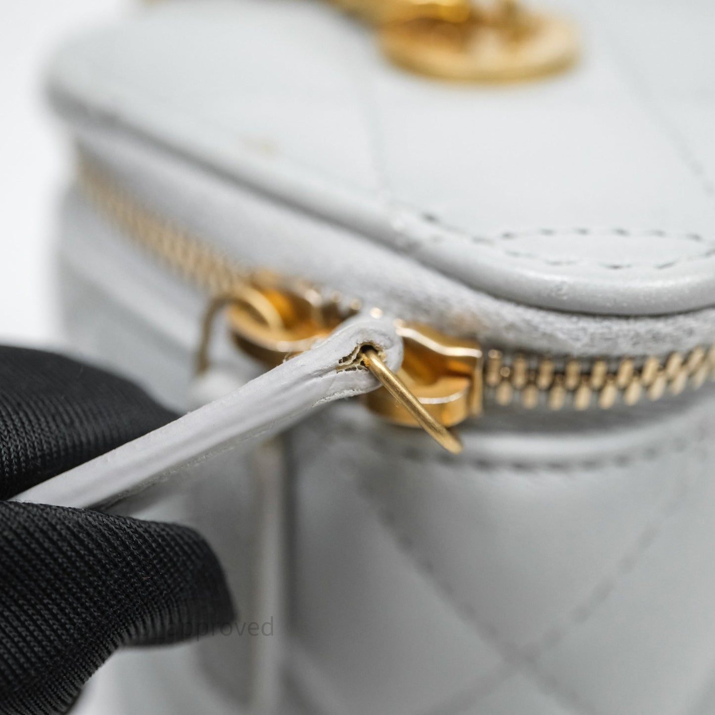 Chanel Coco Chain Vanity Blue Lambskin Gold Hardware