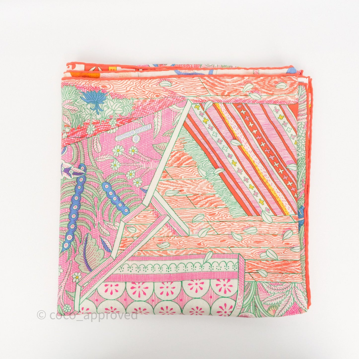 Hermès Acte III Scene I La Clairiere Scarf Shawl 140 Cashmere Silk