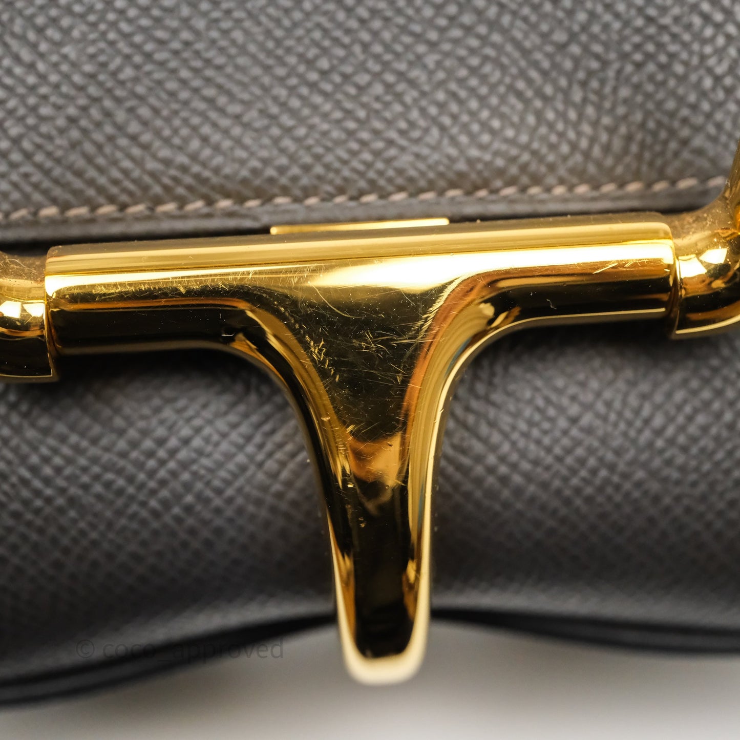 Hermès Della Cavalleria Mini Bag Gris Meyer 0L Epsom Gold Hardware