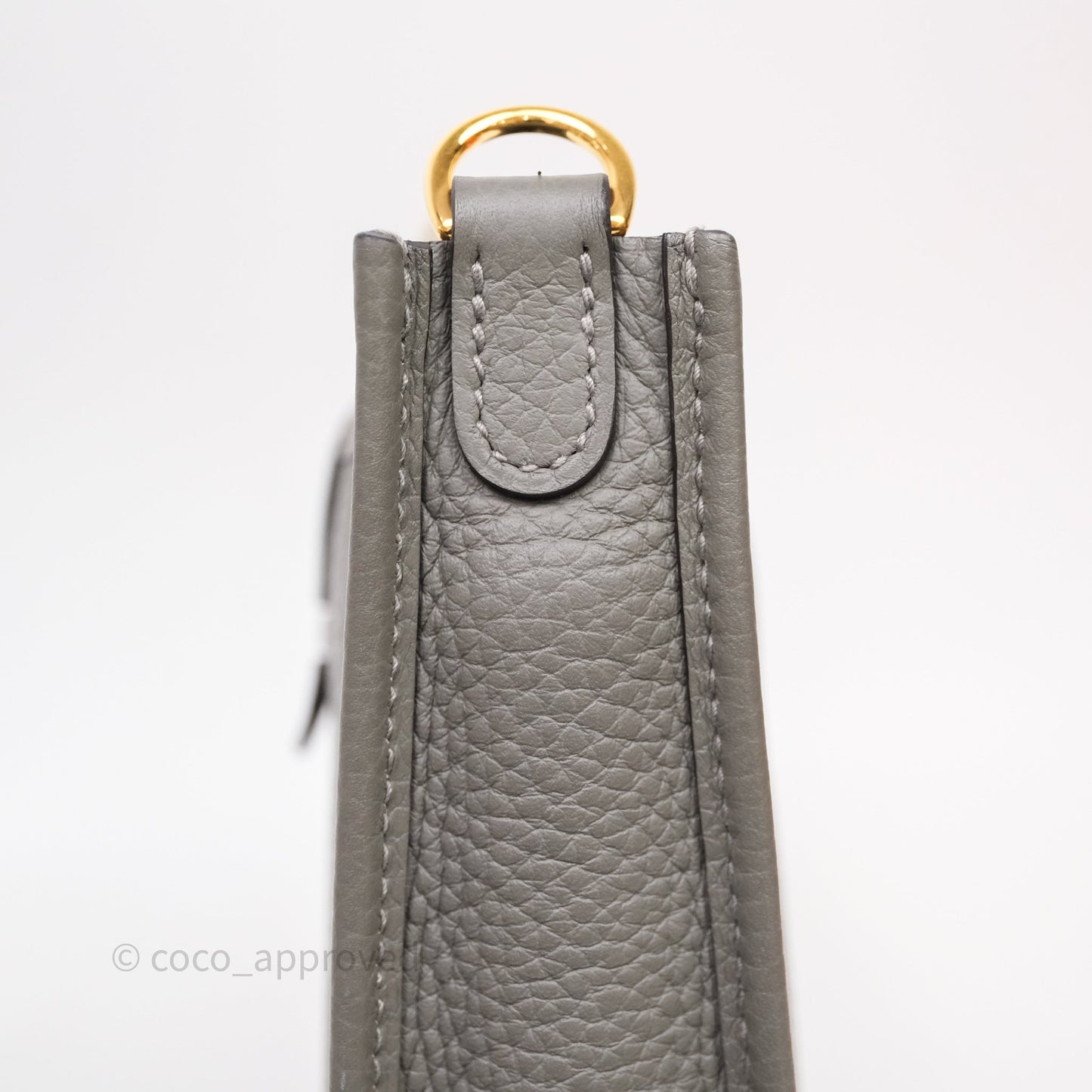 Hermès Mini Evelyne 16 Gris Meyer 0L Clemence Gold Hardware