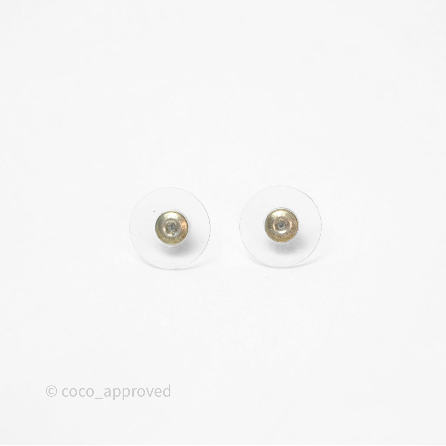 Chanel Crystal CC Star Earrings Silver Tone 23S