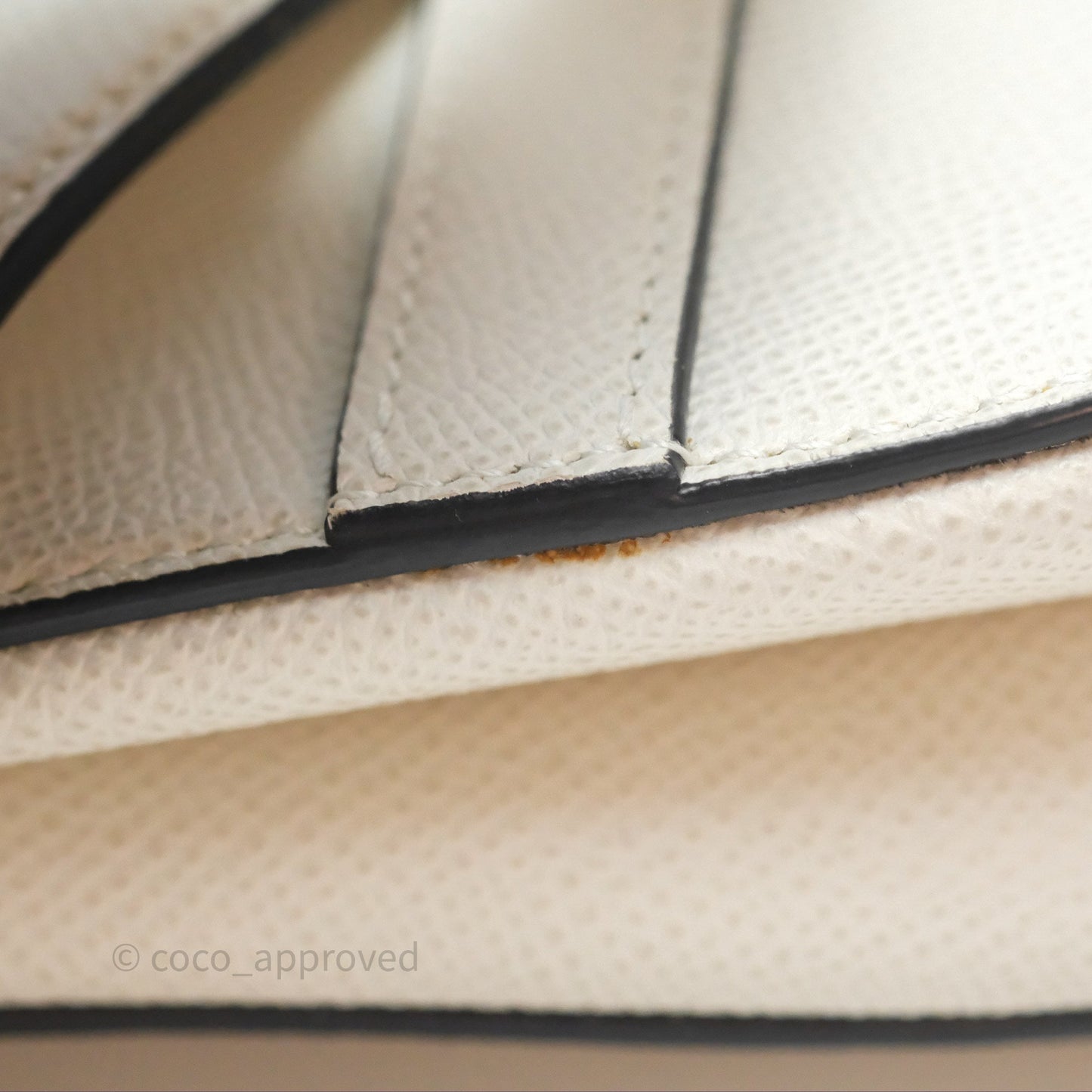 Christian Dior Mini Saddle Bag White Grained Calfskin Gold Hardware
