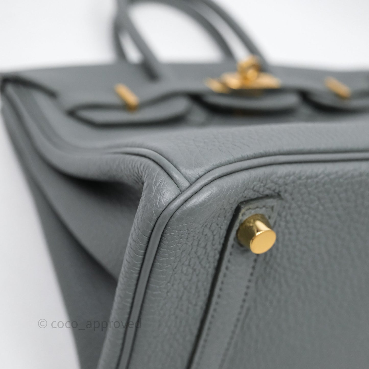 Hermes Birkin 25 Vert Amande Togo Gold Hardware