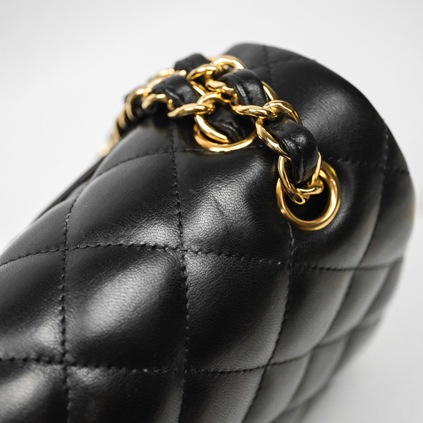 Chanel Jumbo Double Flap Quilted Black Lambskin Gold Hardware⁣⁣