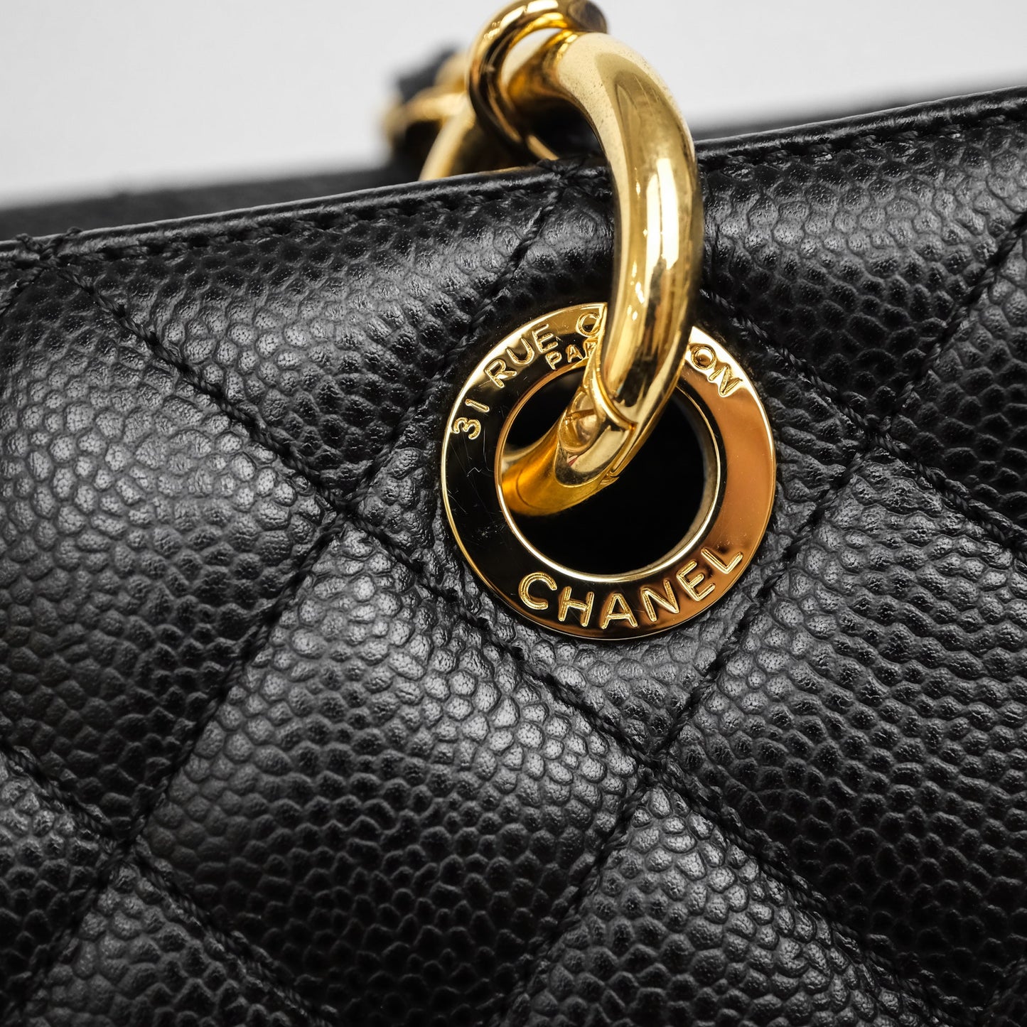 Chanel GST Black Caviar Gold Hardware