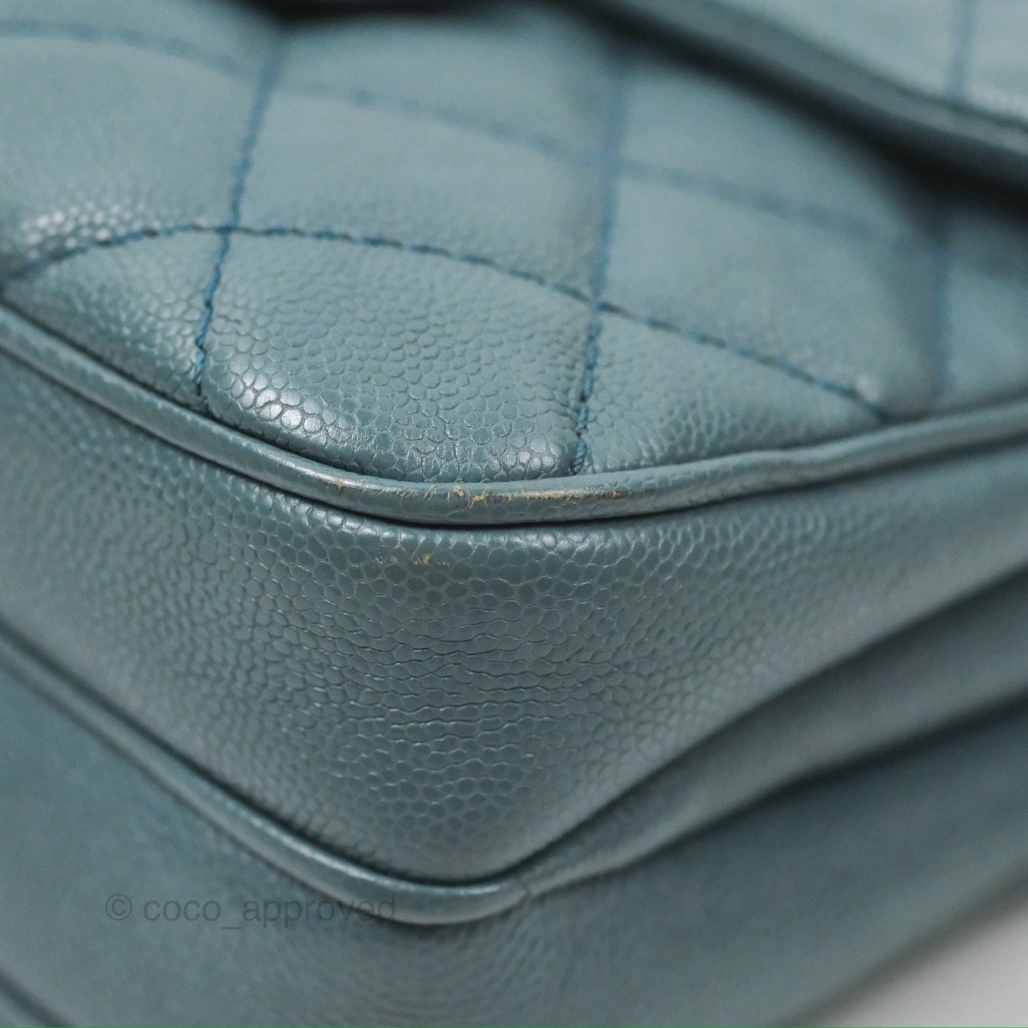 Chanel Quilted Small Urban Companion Flap Bag Blue Caviar Silver Hardware