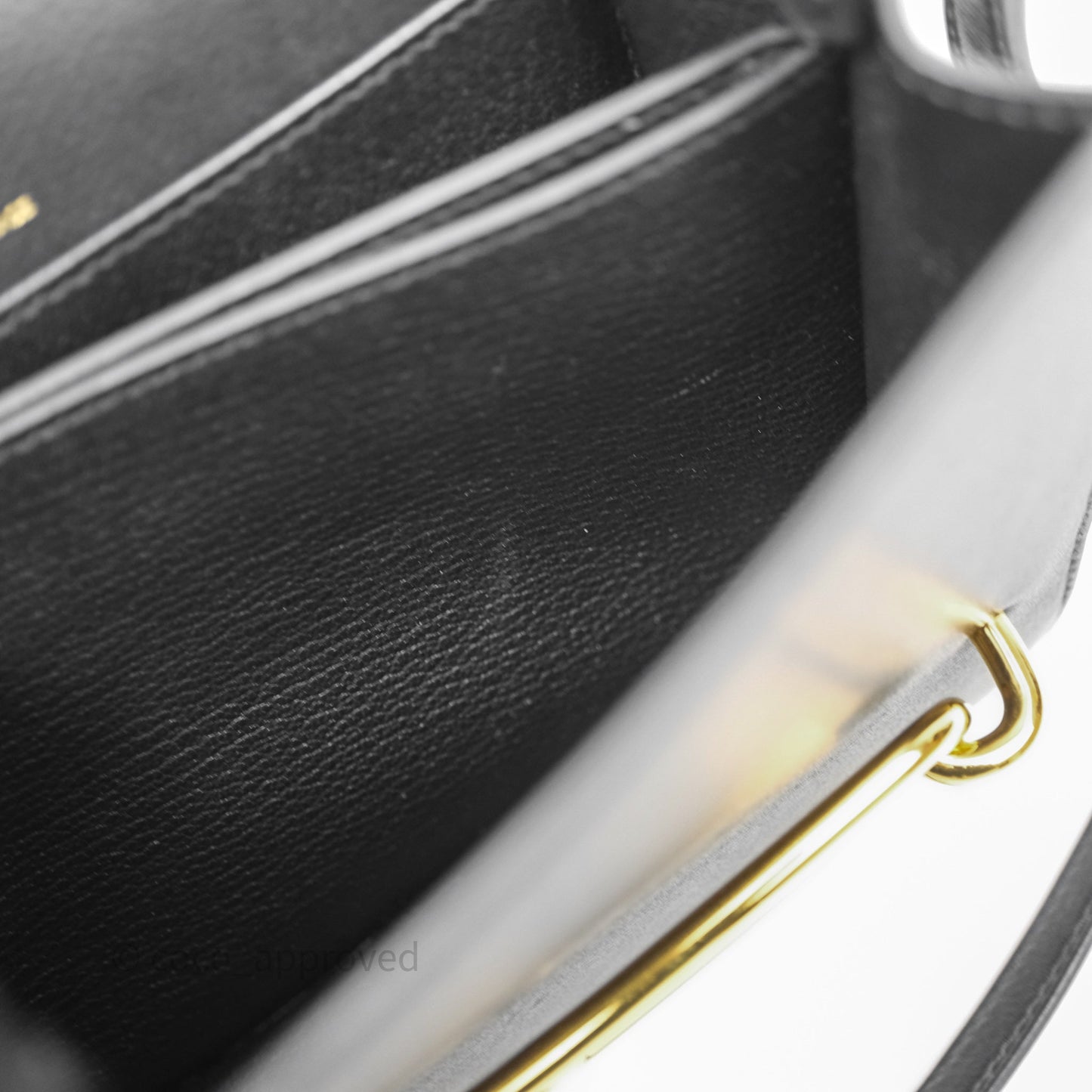Hermès Roulis Mini 18 Black Veau Evergrain Gold Hardware