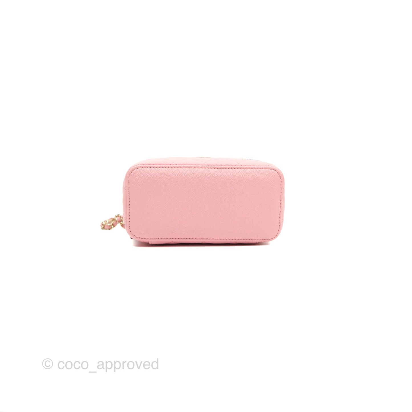 Chanel Classic Vanity With Chain Pink Caviar Gold Hardware
