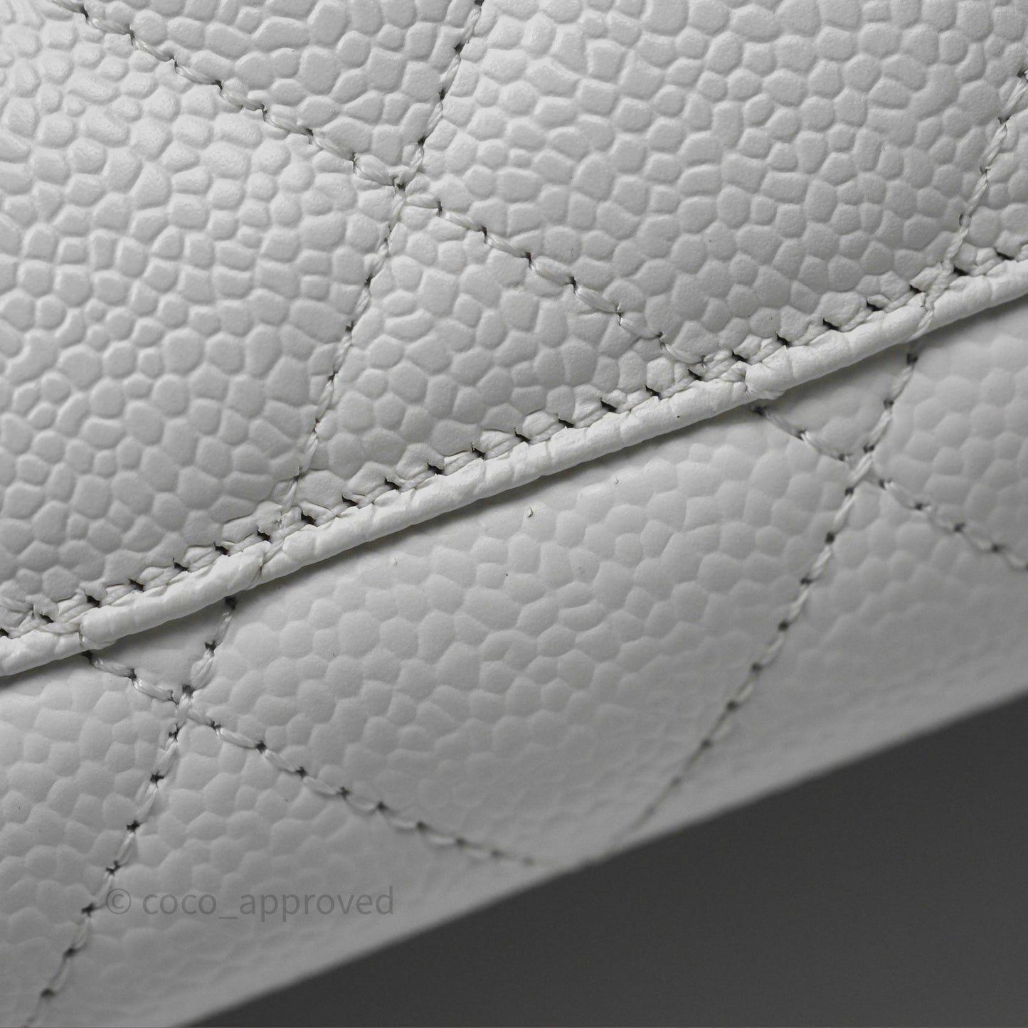 Chanel GST White Caviar Silver Hardware