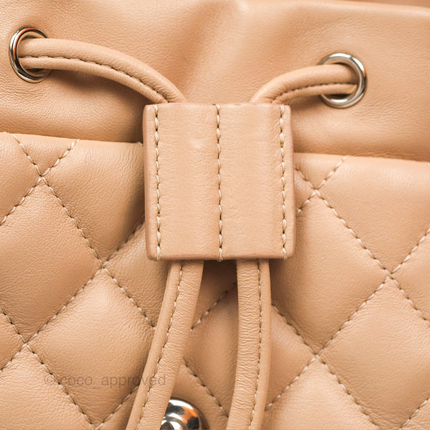 Chanel Quilted Small Urban Spirit Backpack Beige Lambskin Silver Hardware