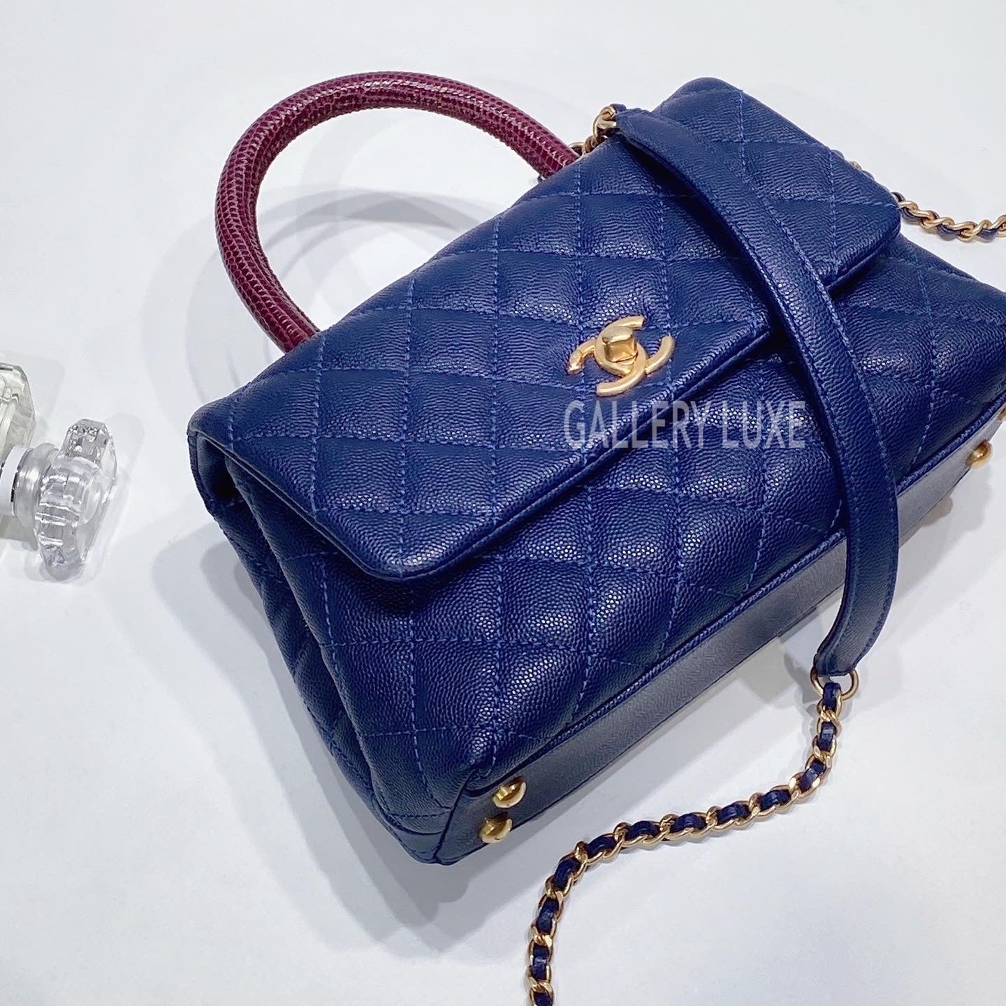 No.3382-Chanel Small Lizard Coco Handle