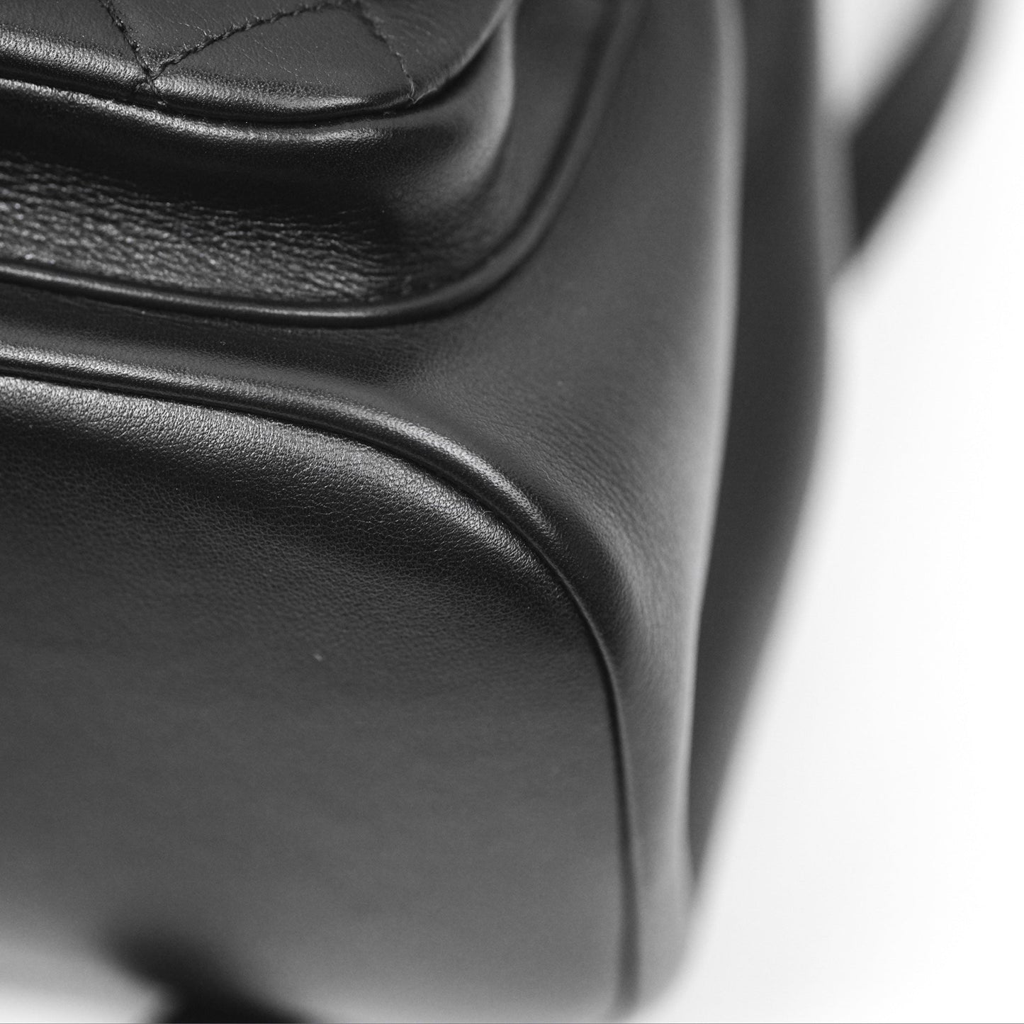 Chanel Quilted Small Duma Drawstring Backpack Black Calfskin