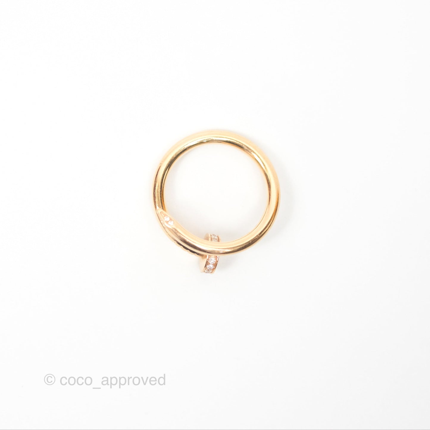 Cartier Juste Un Clou Ring Rose Gold Diamonds Size 57