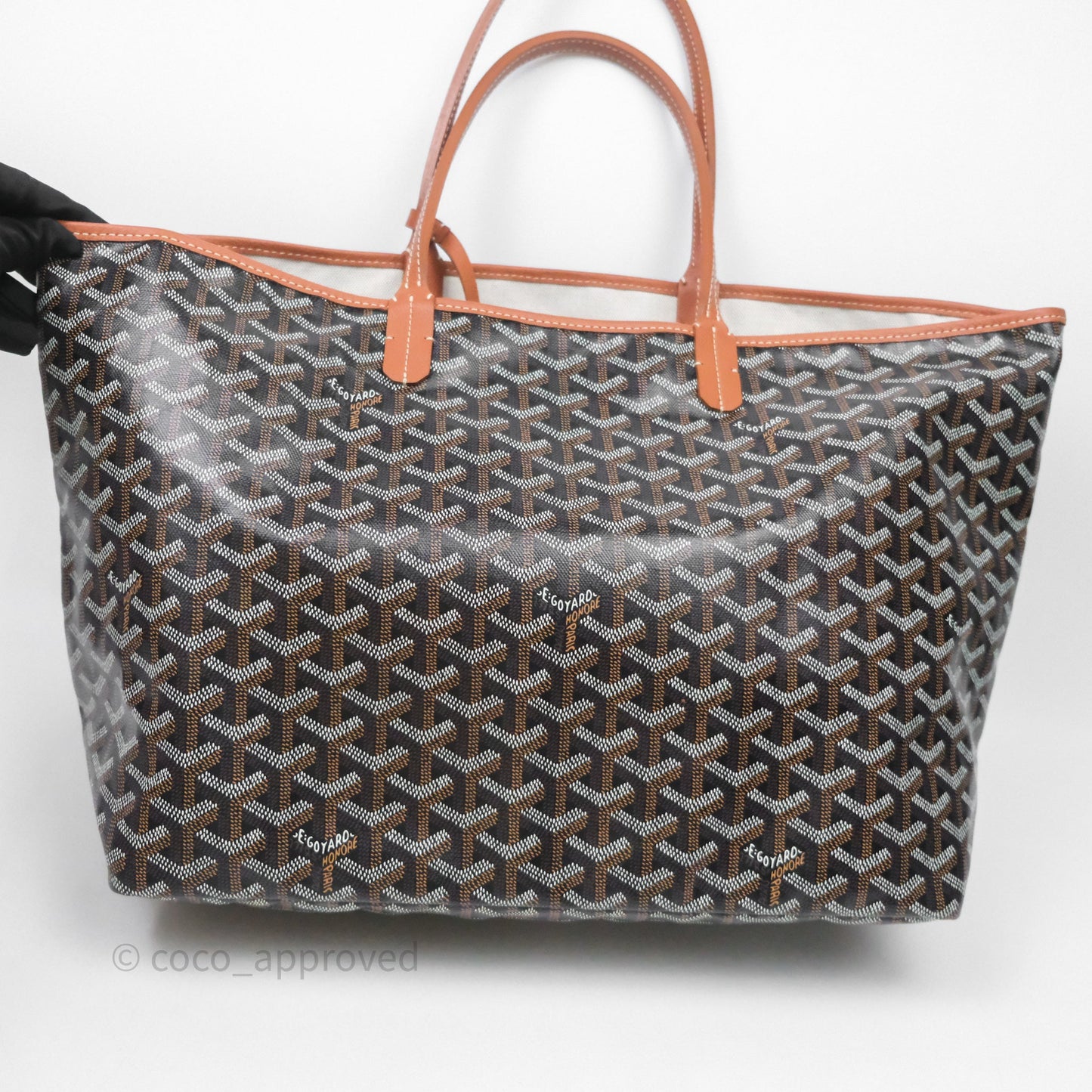 Goyard St Louis Tote PM Tan Black