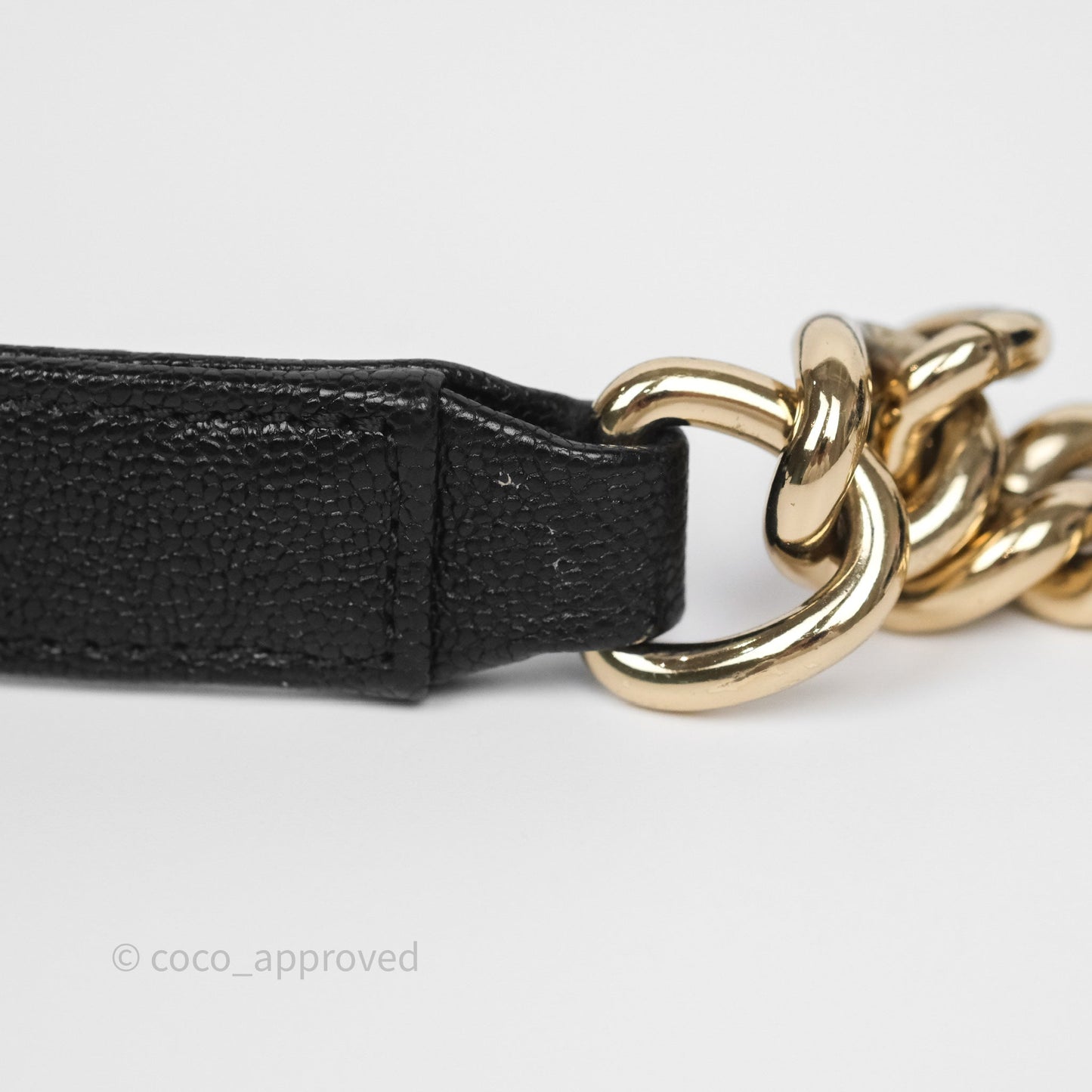Chanel Small Boy Chevron Black Caviar Gold Hardware