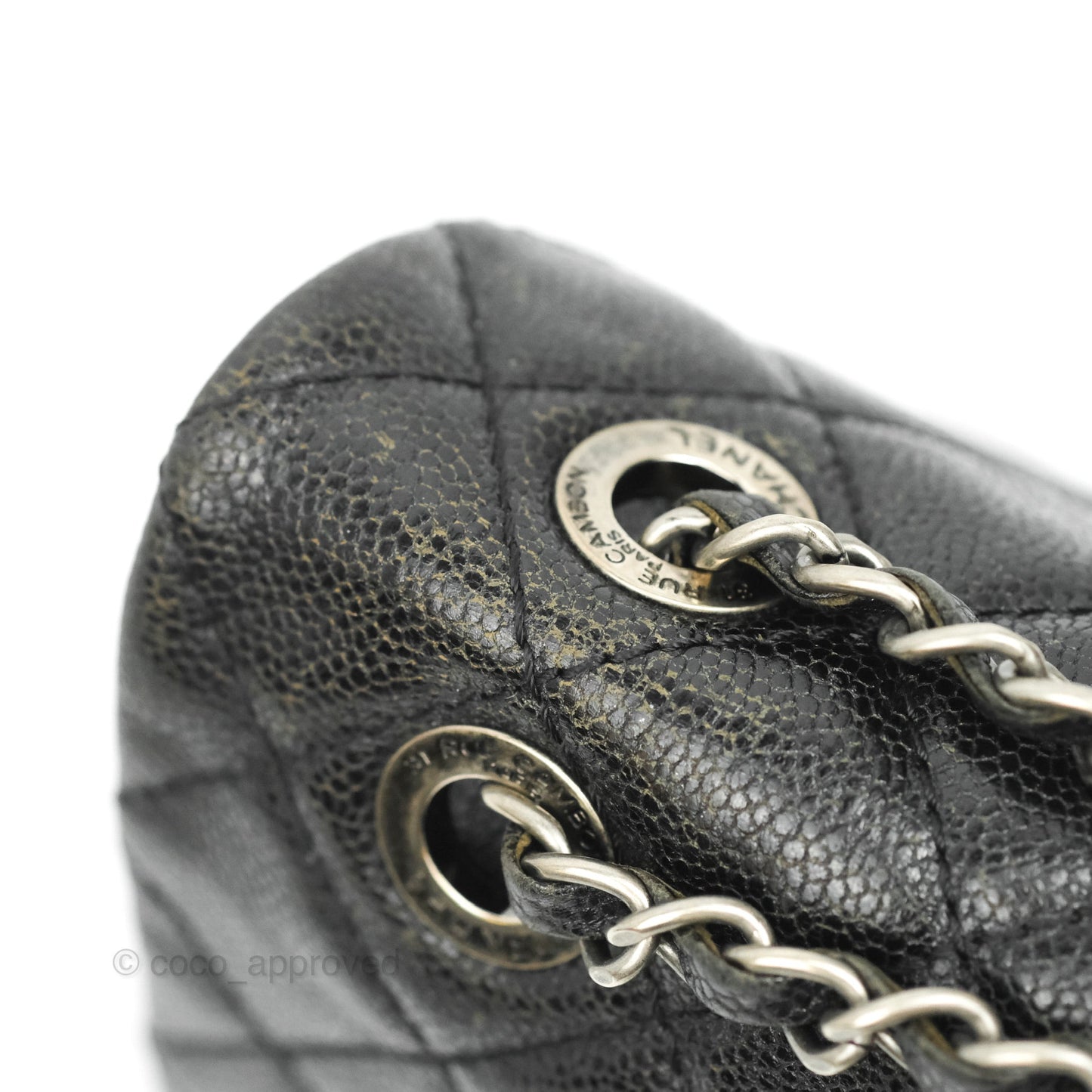 Chanel Jumbo Easy Flap Bag Black Caviar Ruthenium Hardware