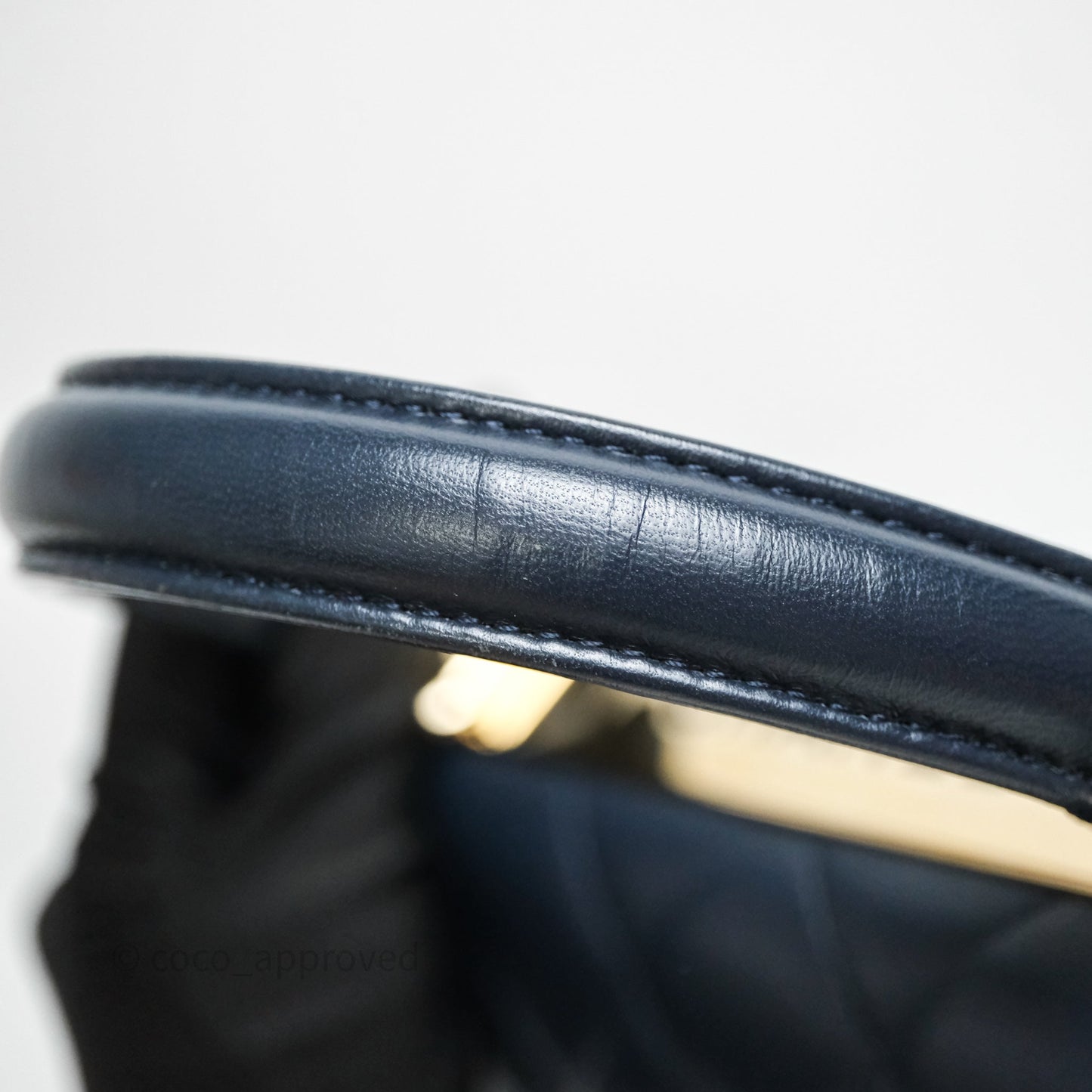 Chanel Small Trendy CC Navy Lambskin Gold Hardware