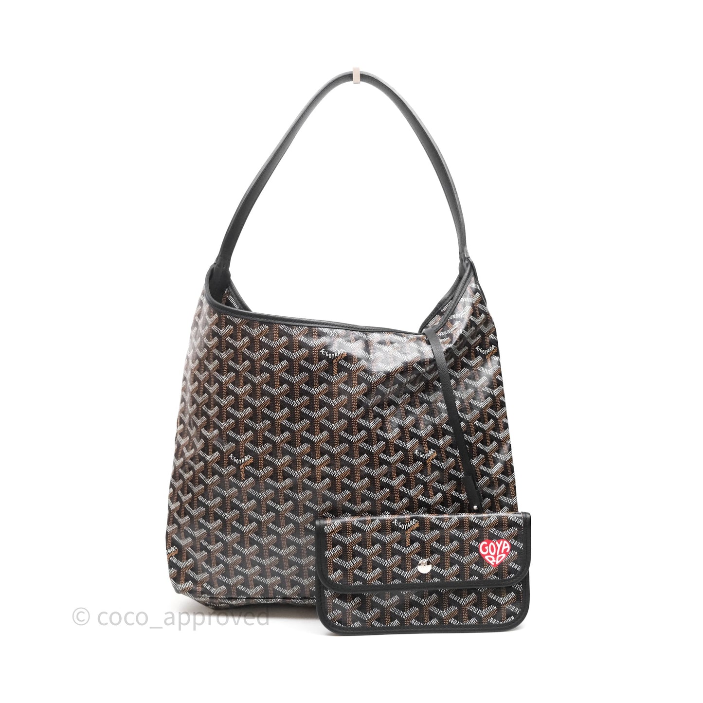 Goyard Bohème Hobo Bag Black Goyardine Canvas