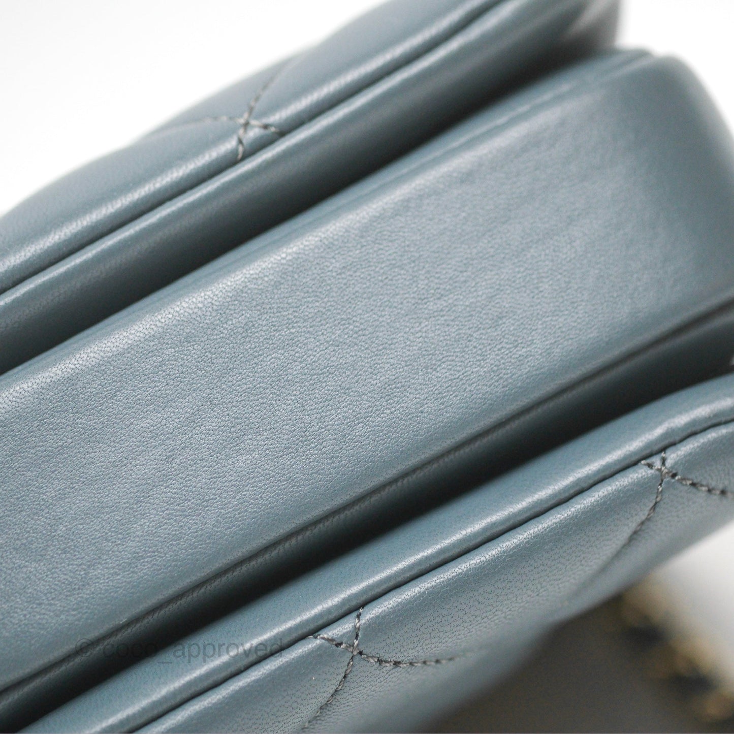 Chanel Small Trendy CC Grey Blue Lambskin Gold Hardware