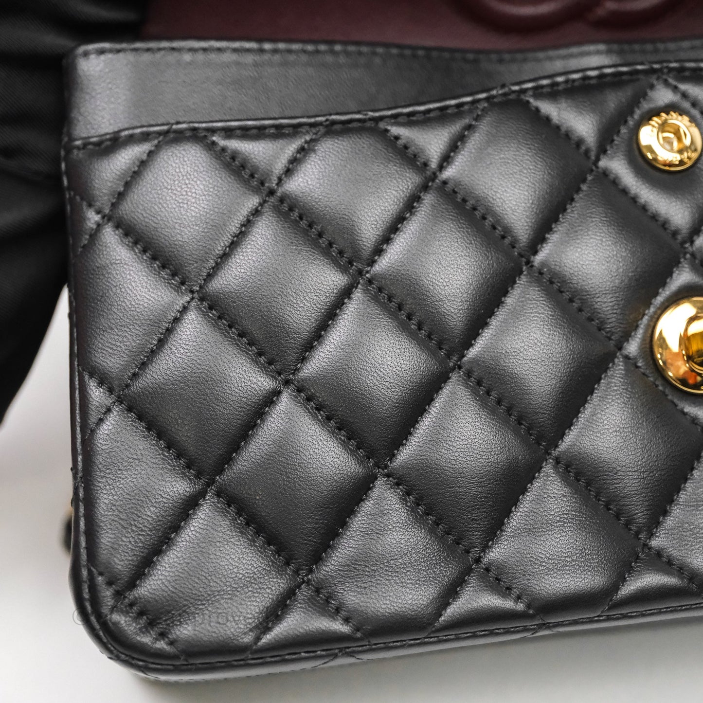 Chanel Small Classic Flap Quilted Black Lambskin Gold Hardware