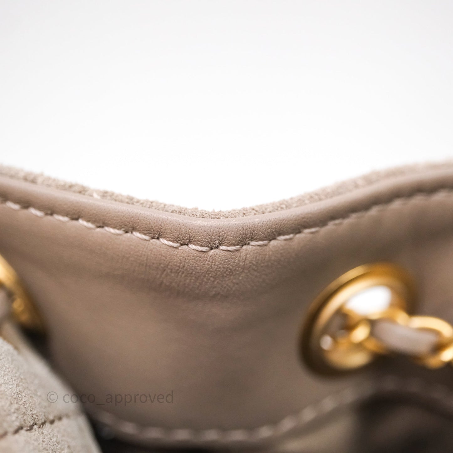 Chanel 25 Small Suede Calfskin Aged Gold Hardware