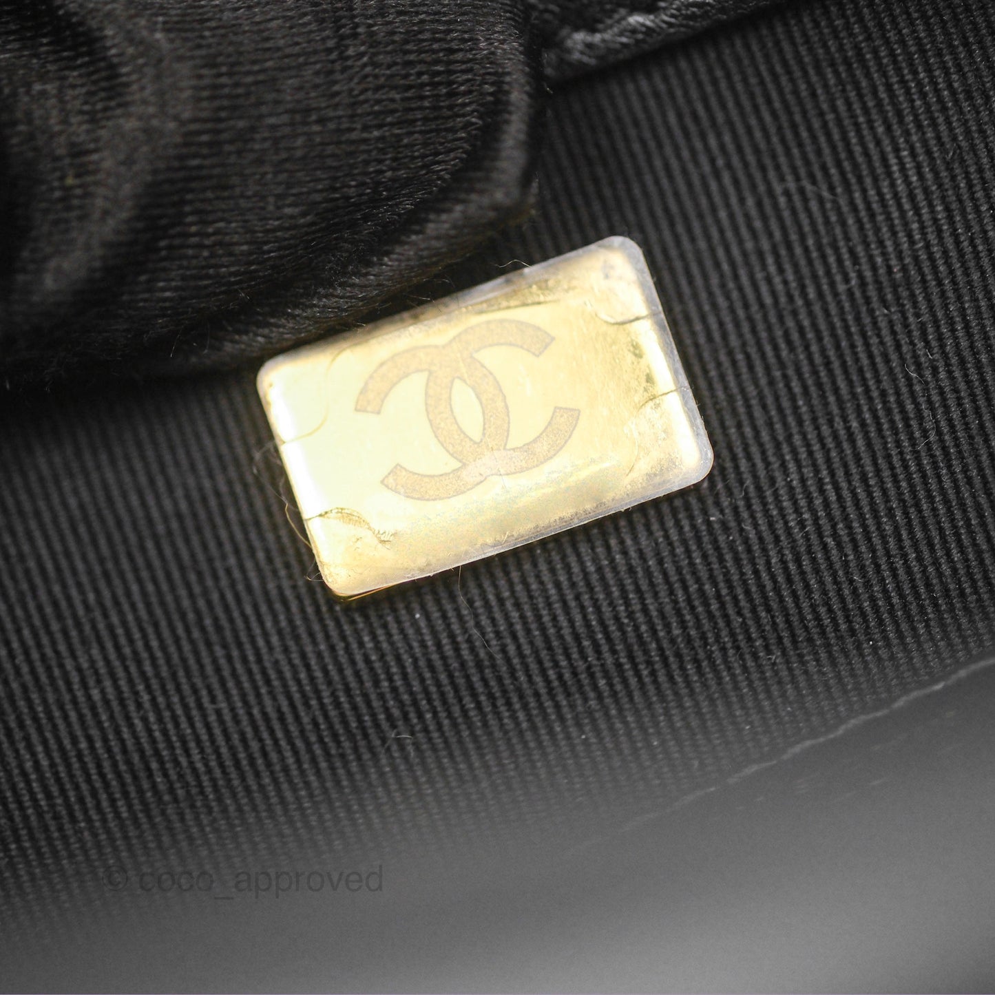 Chanel Small Chain Flap Bag Black Lambskin Aged Gold Hardware 22A