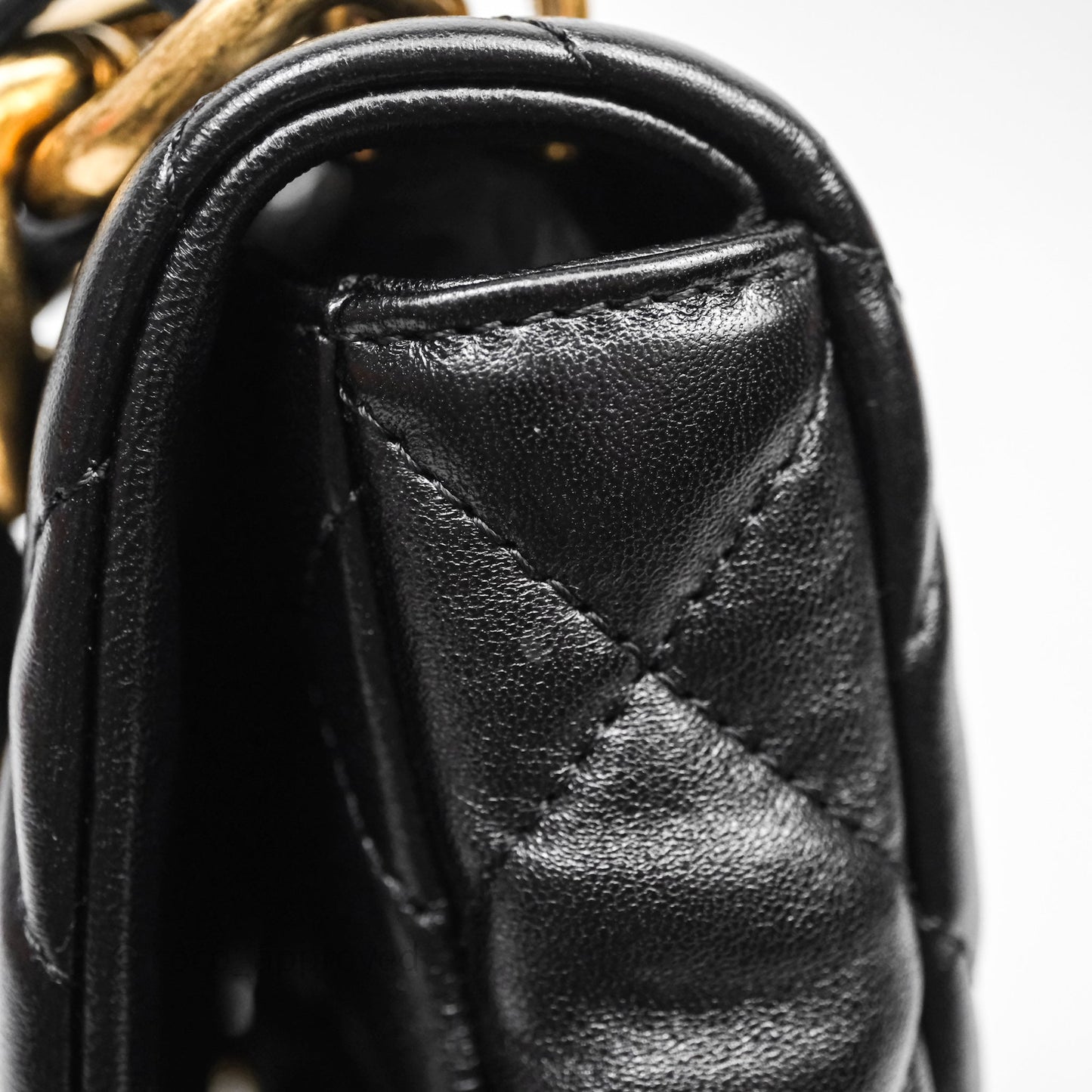 Chanel Small Funky Town Black Lambskin Aged Gold Hardware