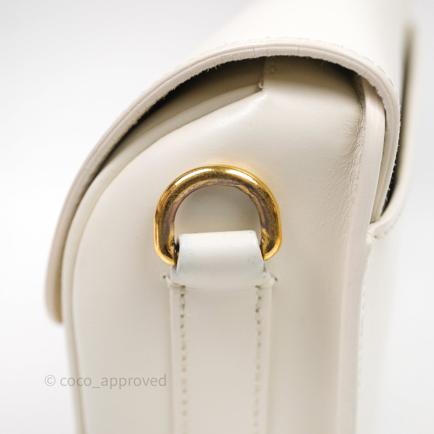 Dior Medium Bobby Bag Off White Calfskin Gold Hardware