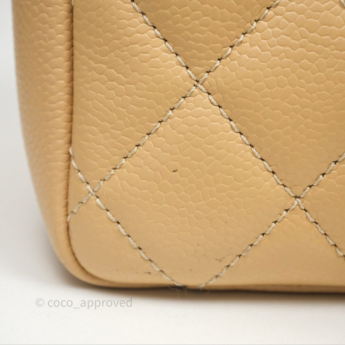 Chanel GST Beige Caviar Silver Hardware