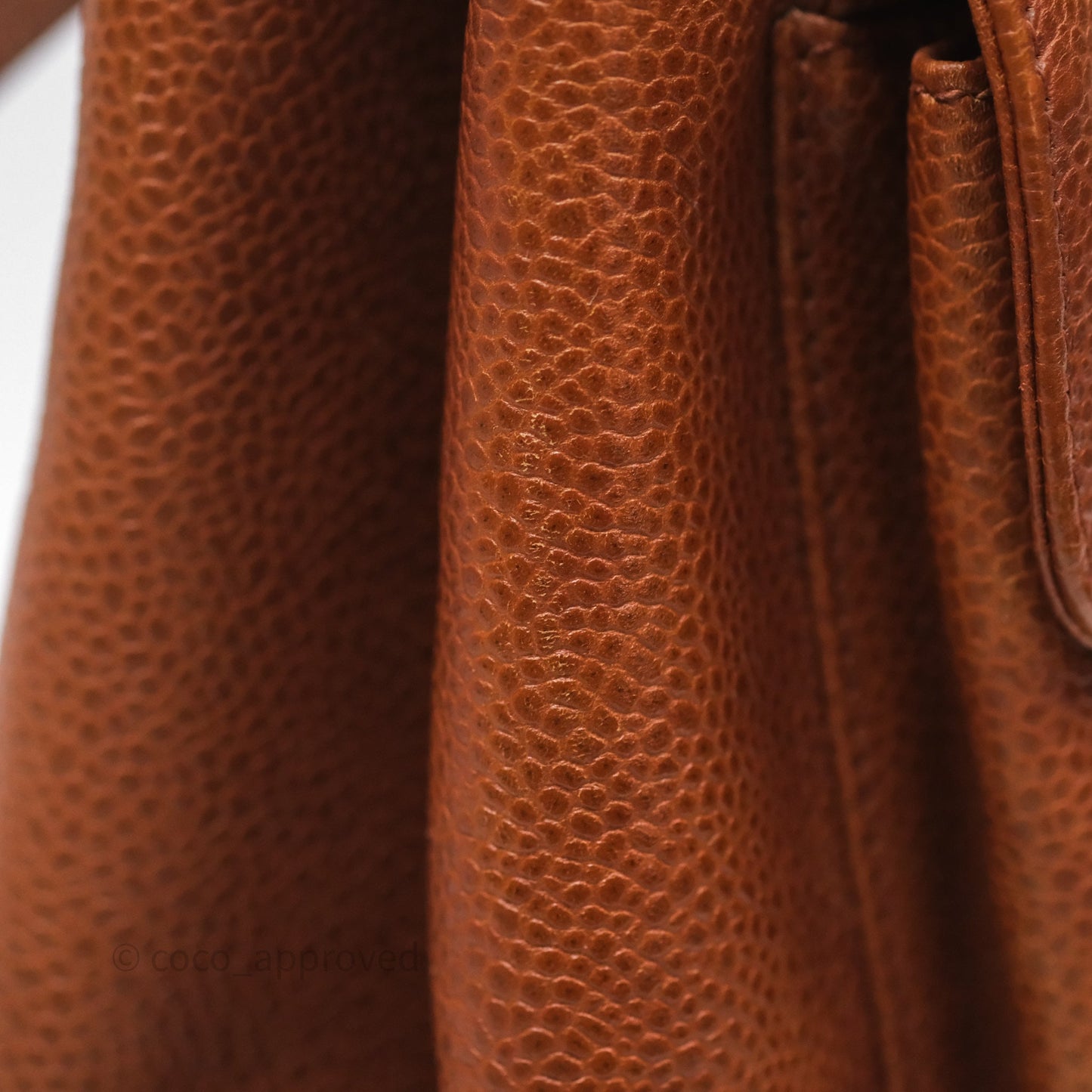 Chanel Vintage Tote Caramel Caviar 24K Gold Hardware