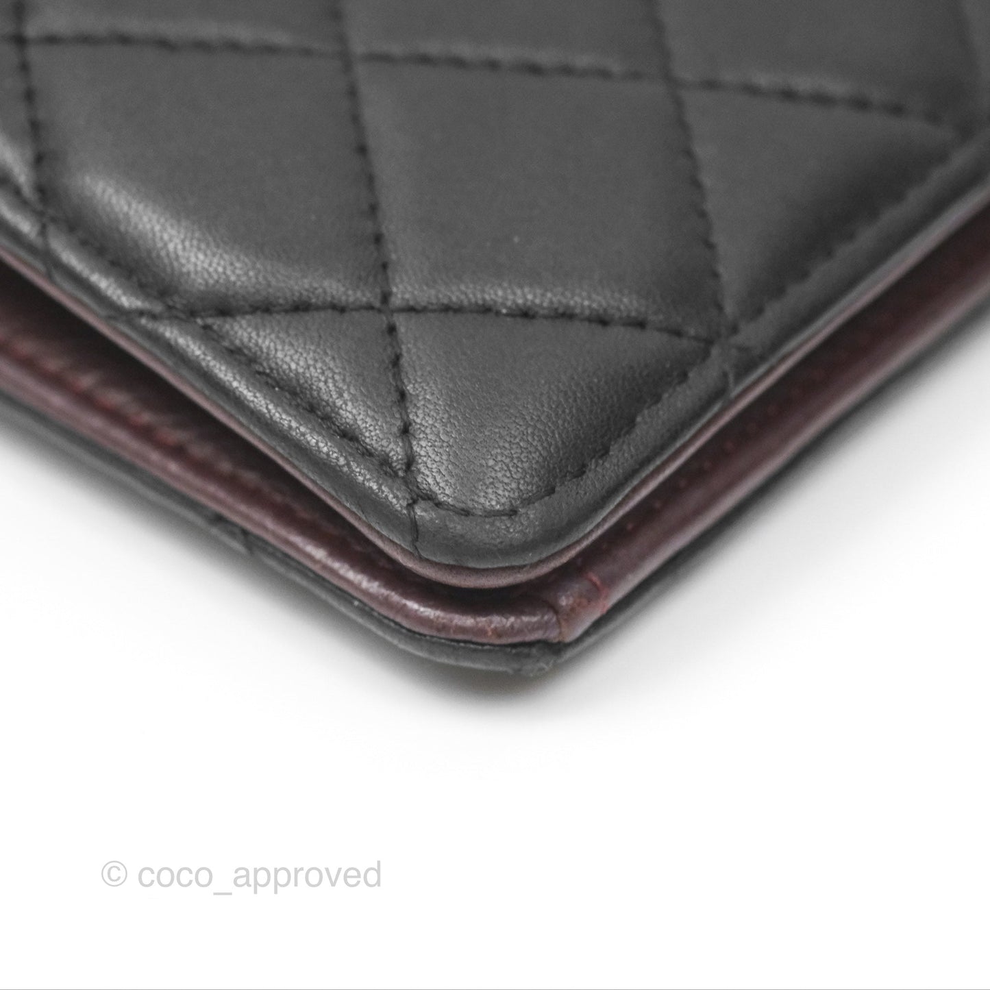 Chanel Classic Quilted Long Wallet Black Lambskin Silver Hardware