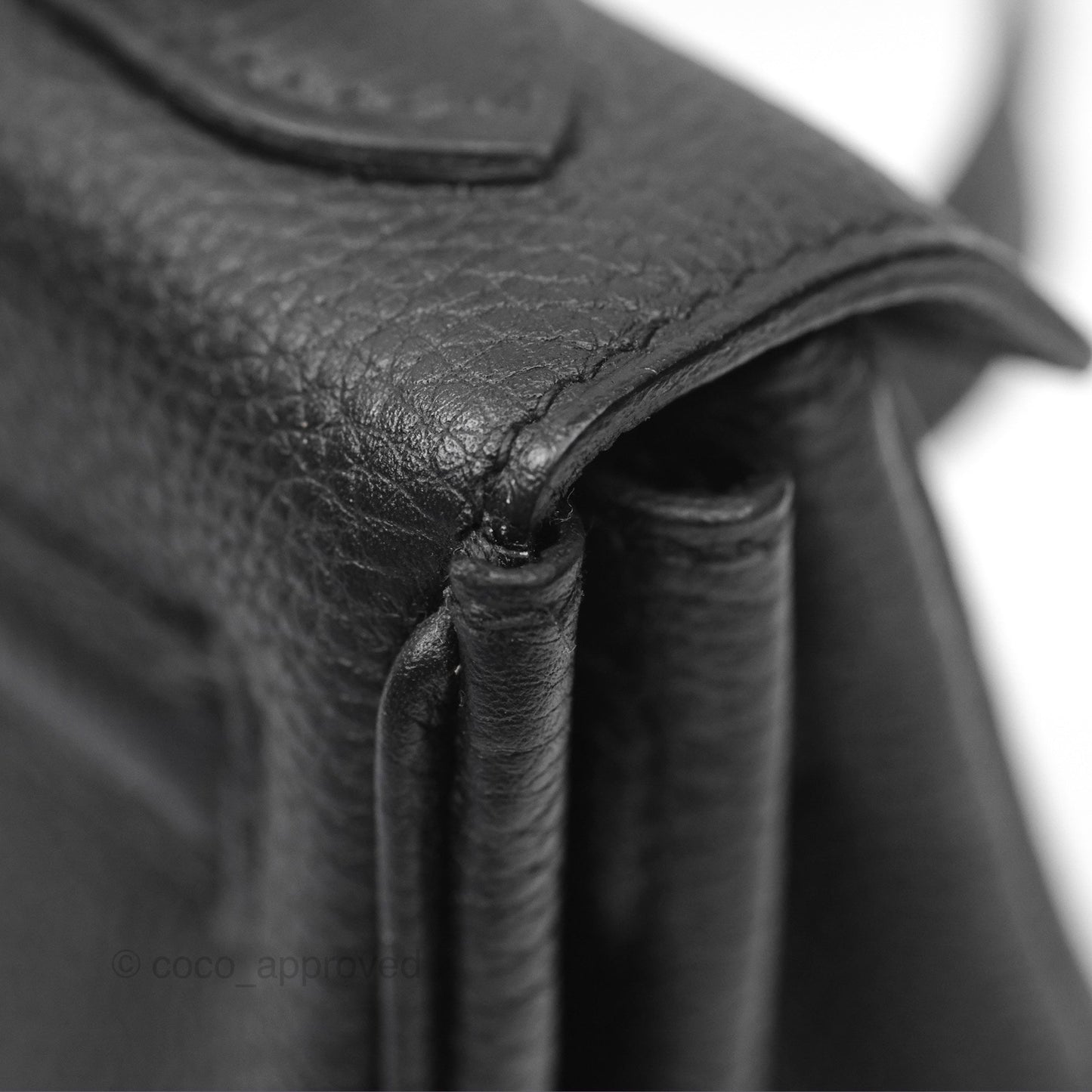 Hermès Retourne Kelly 25 Black Togo Palladium Hardware