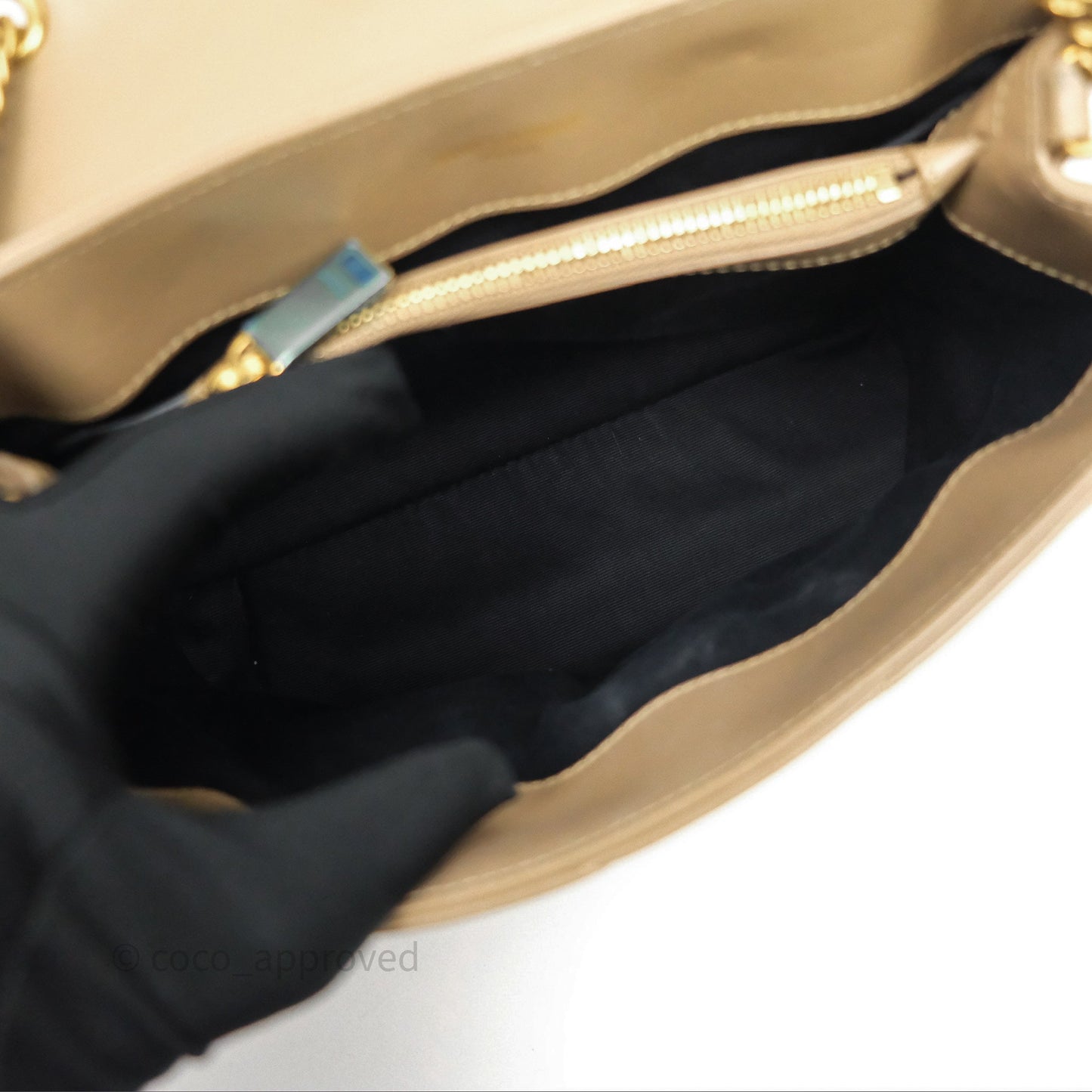 Saint Laurent Loulou Small Flap Bag Beige Gold Hardware