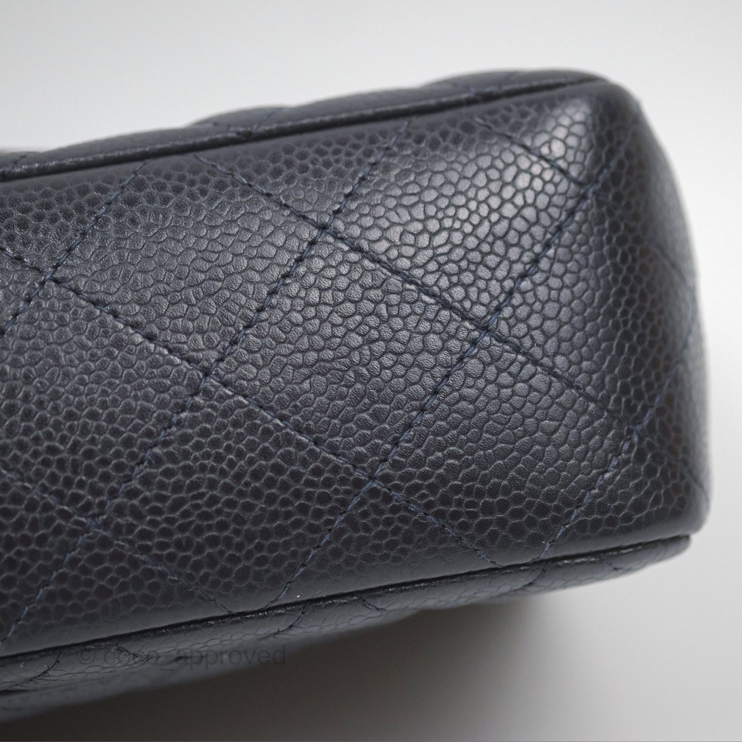 Chanel Mini Rectangular Quilted Dark Navy Caviar Silver Hardware
