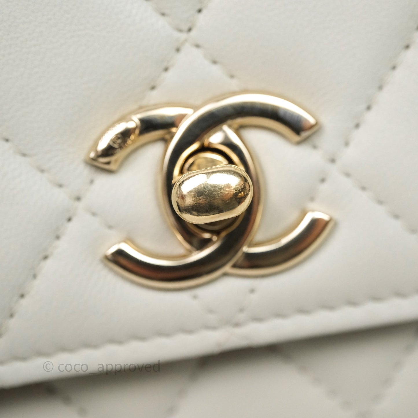 Chanel Trendy CC Wallet On Chain WOC Light Grey Lambskin Gold Hardware N