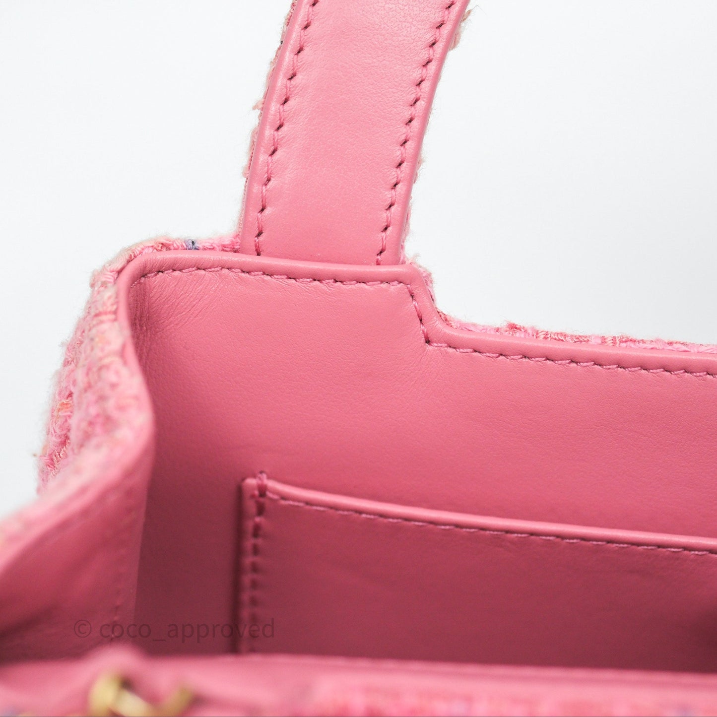 Chanel Kelly Bag Pink Tweed Aged Gold Hardware