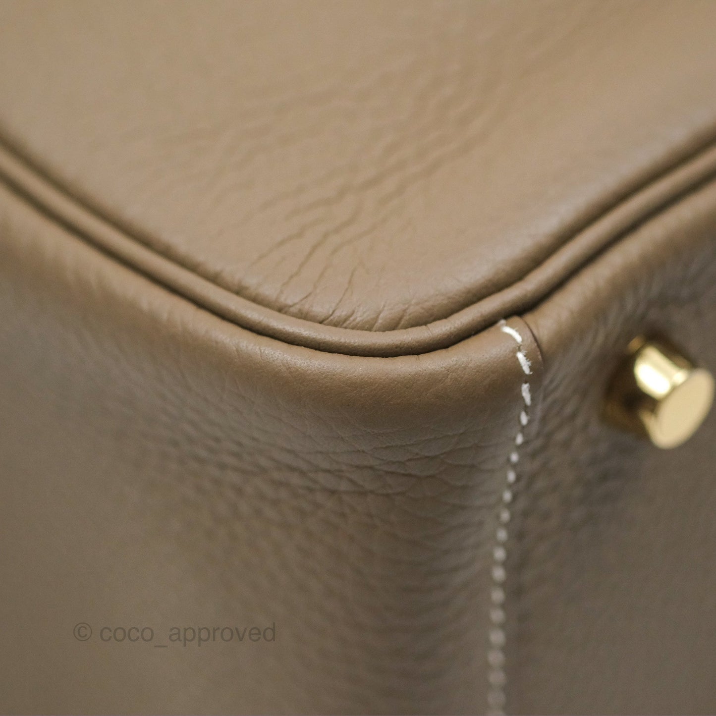Hermès Lindy 26 Etoupe Clemence Gold Hardware