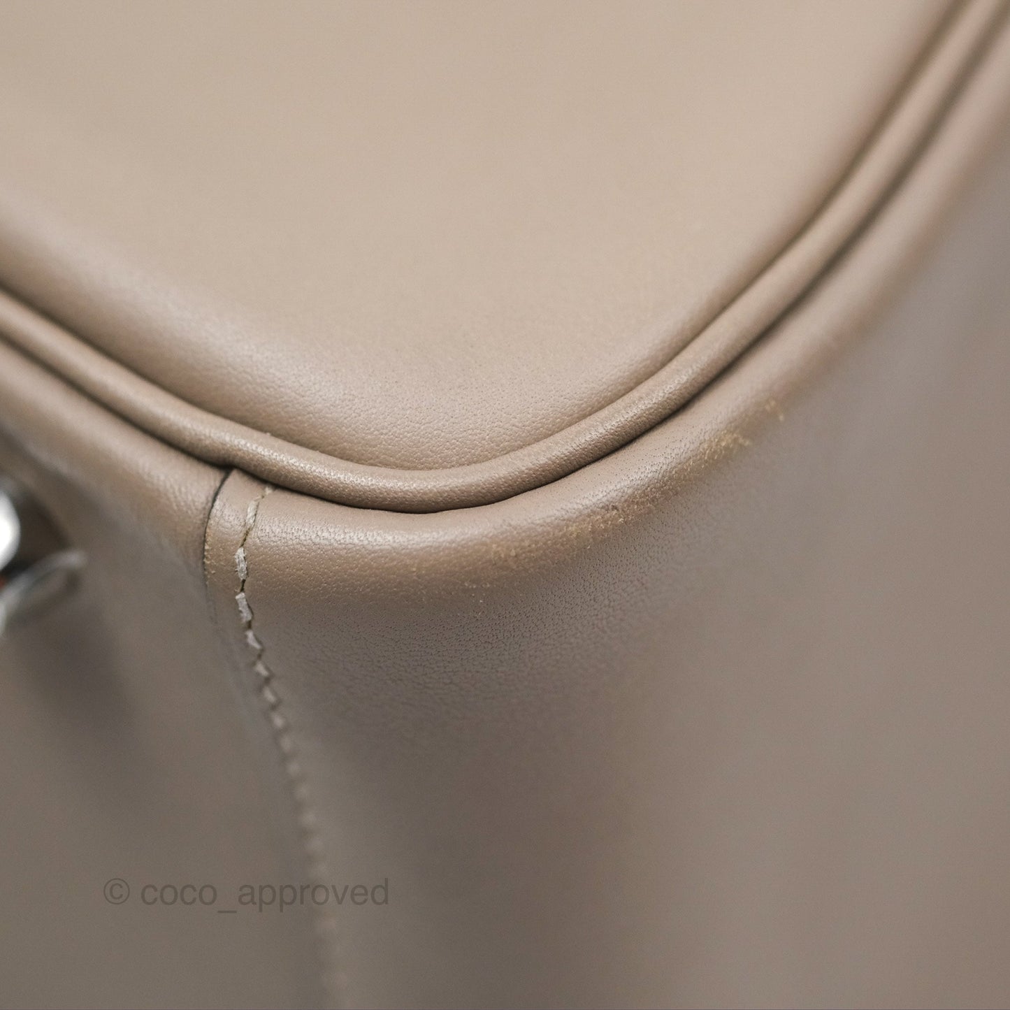 Hermès Lindy 30 Gris Asphalte M8/ Blue Indigo 76 Swift Palladium Hardware
