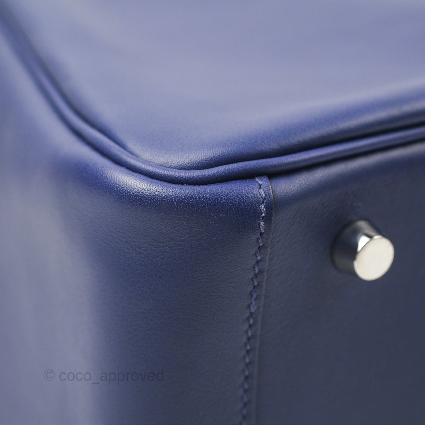 Hermès Lindy Tressage De Cuir 30 Bleu Encre/Brique/Black Swift Palladium Hardware