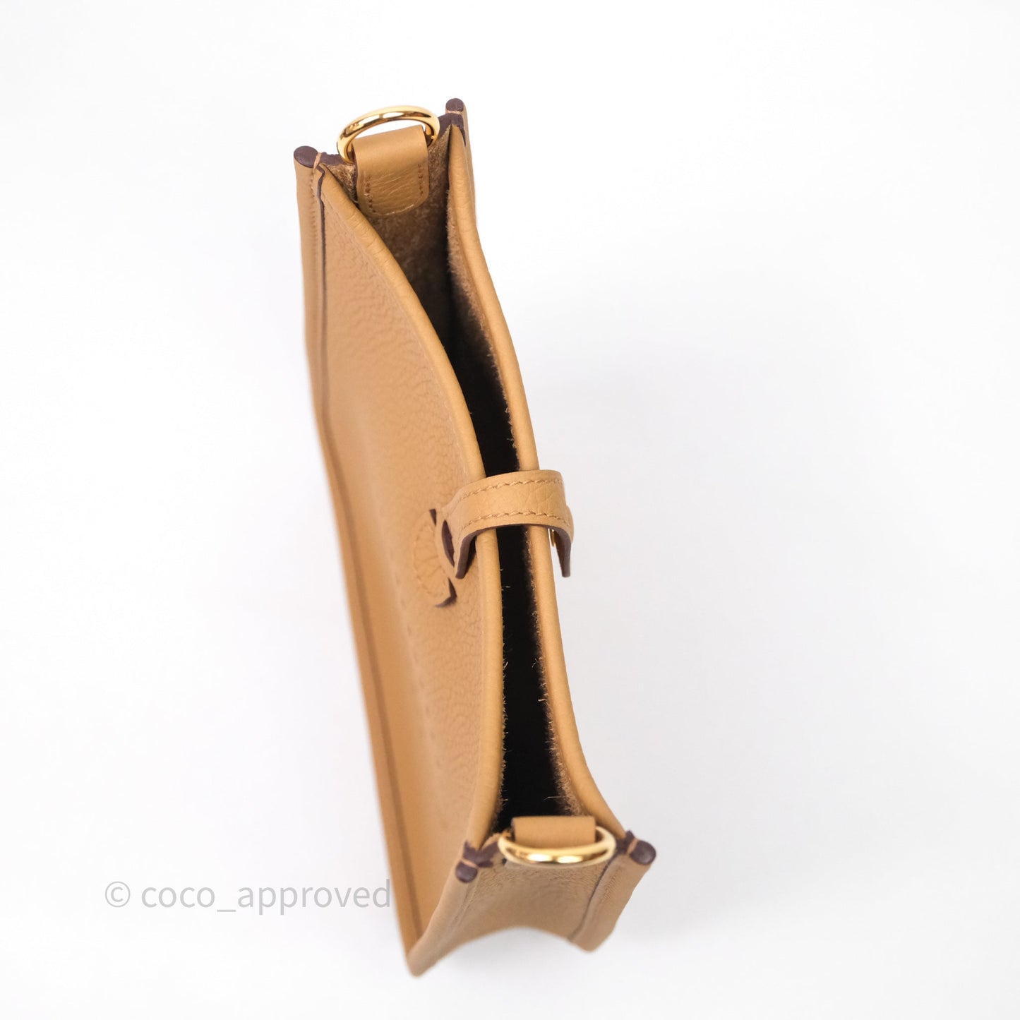 Hermès Mini Evelyne 16 Biscuit 48 Clemence Gold Hardware