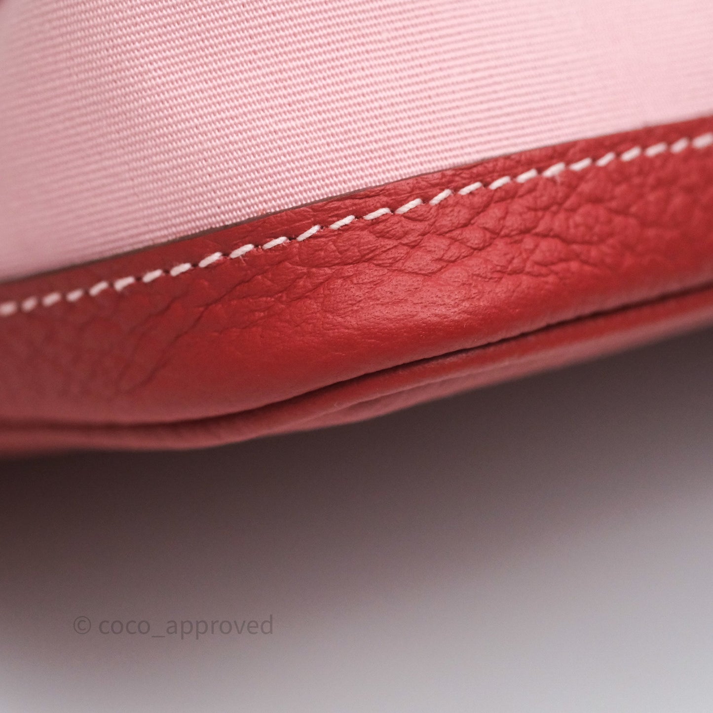 Hermès Garden Party 30 Canvas Rose Sakura 3Q/ Rouge Duchesse 2V