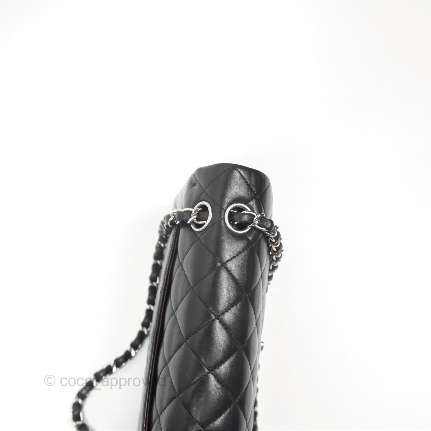 Chanel Small S/M Classic Flap Black Lambskin Silver Hardware