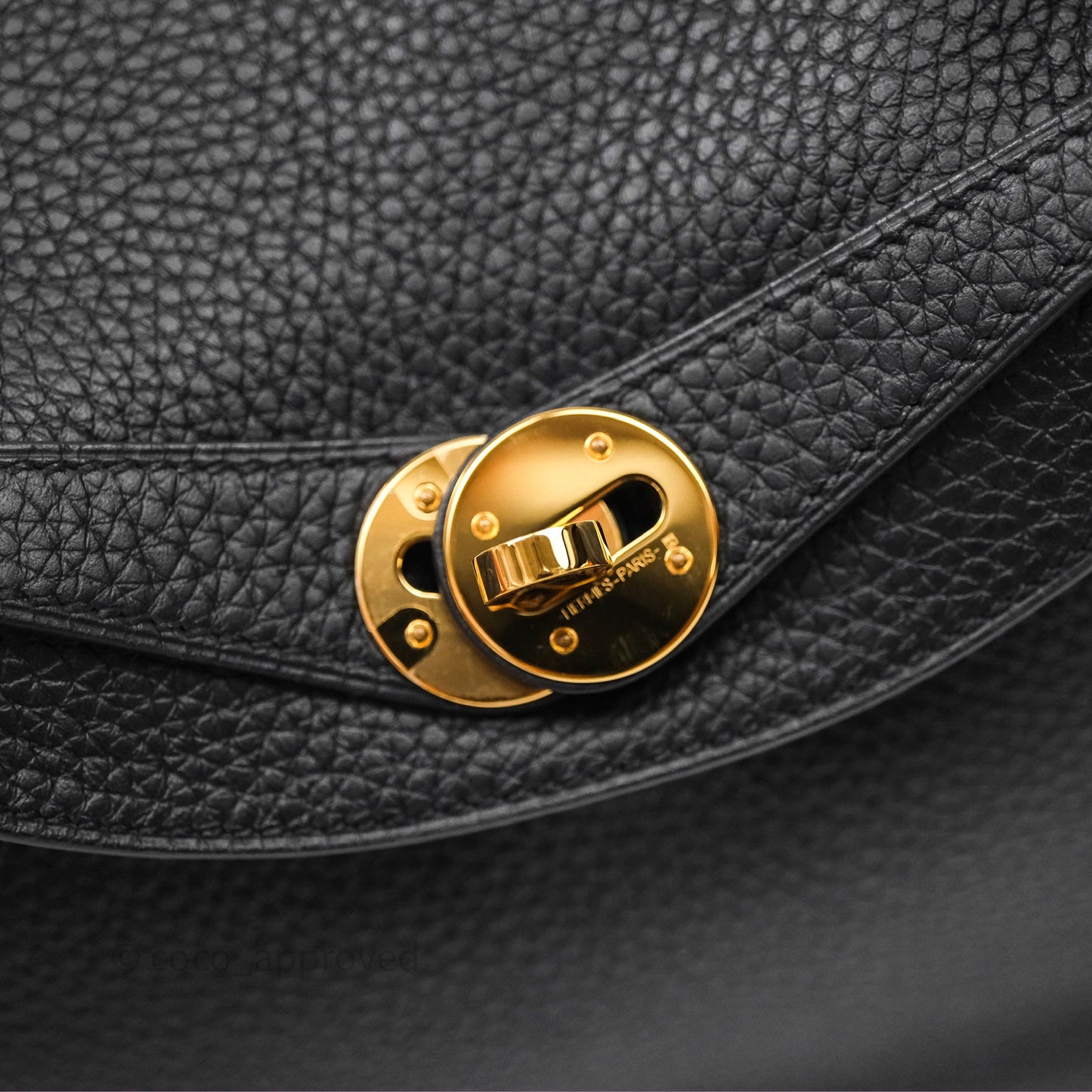Hermes Lindy 26 Black Noir 89 Clemence Gold Hardware