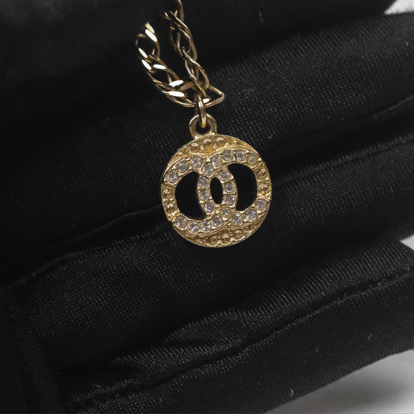 Chanel Star Crystal CC Pearl Ball Drop Earrings Gold Tone 19K