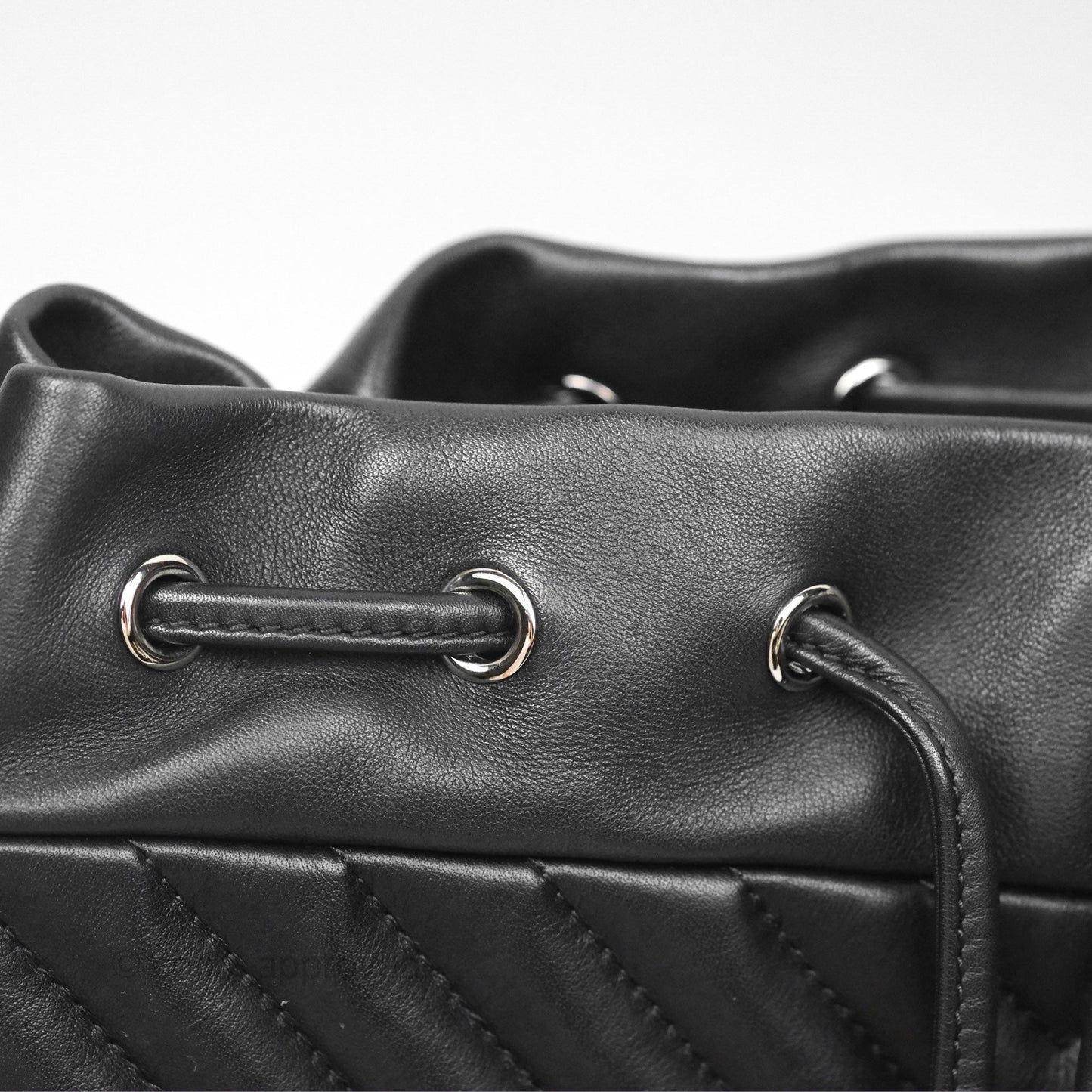 Chanel Medium Chevron Urban Spirit Backpack Black Calfskin Silver Hardware