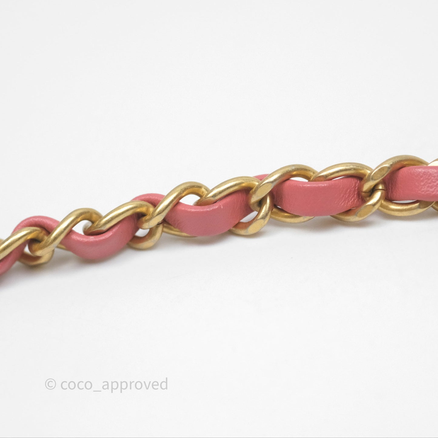 Chanel Quilted Small Chain Infinity Handle Bag Pink Lambskin Aged Gold Hardware