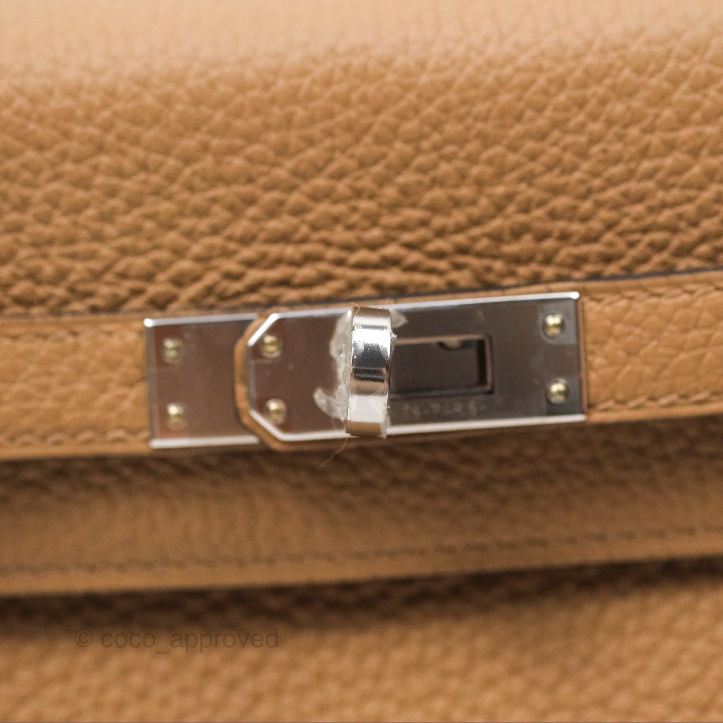 Hermes Kelly 25 Togo Chai 0M Palladium Hardware