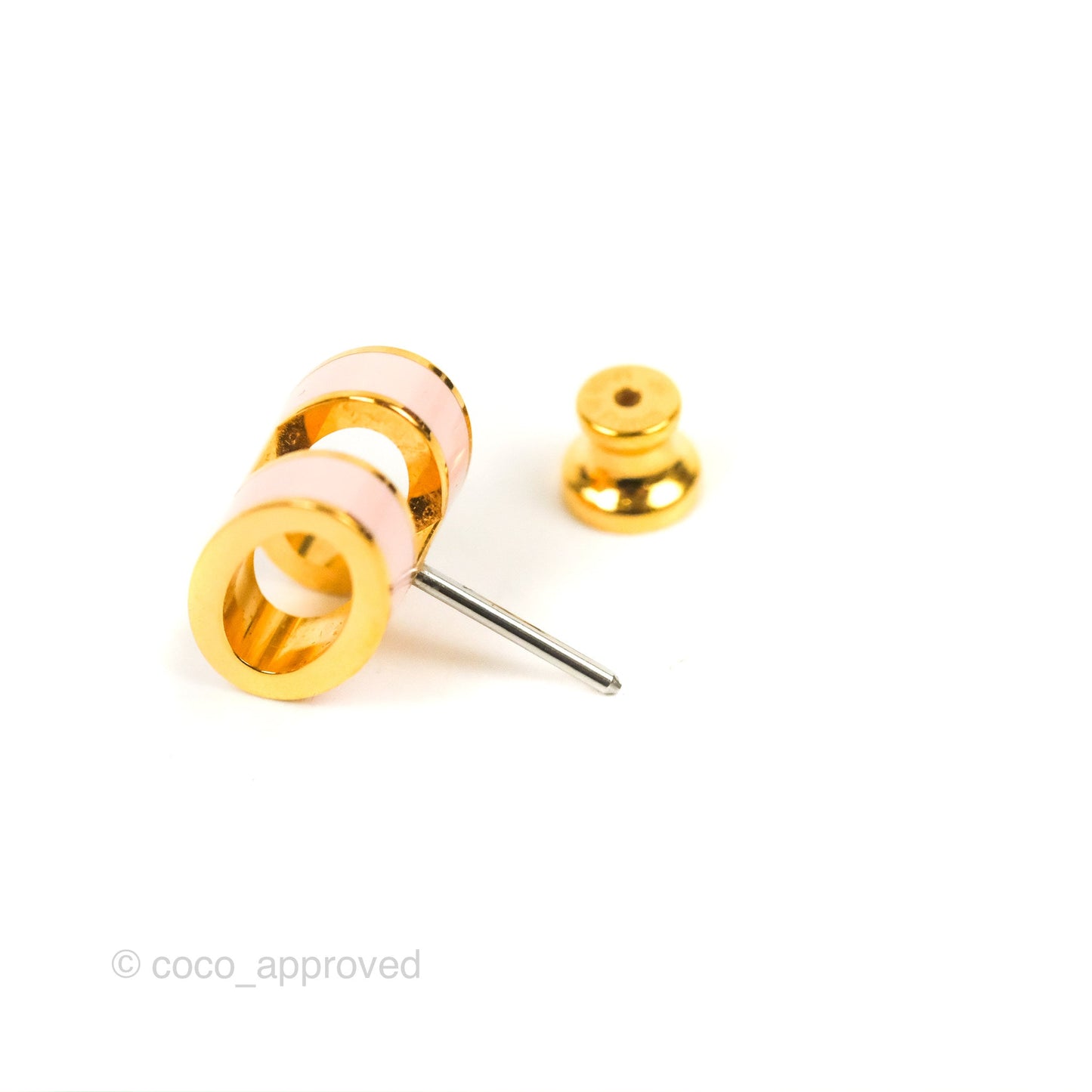 Hermès Pop H Earrings Rose Dragee Gold Hardware