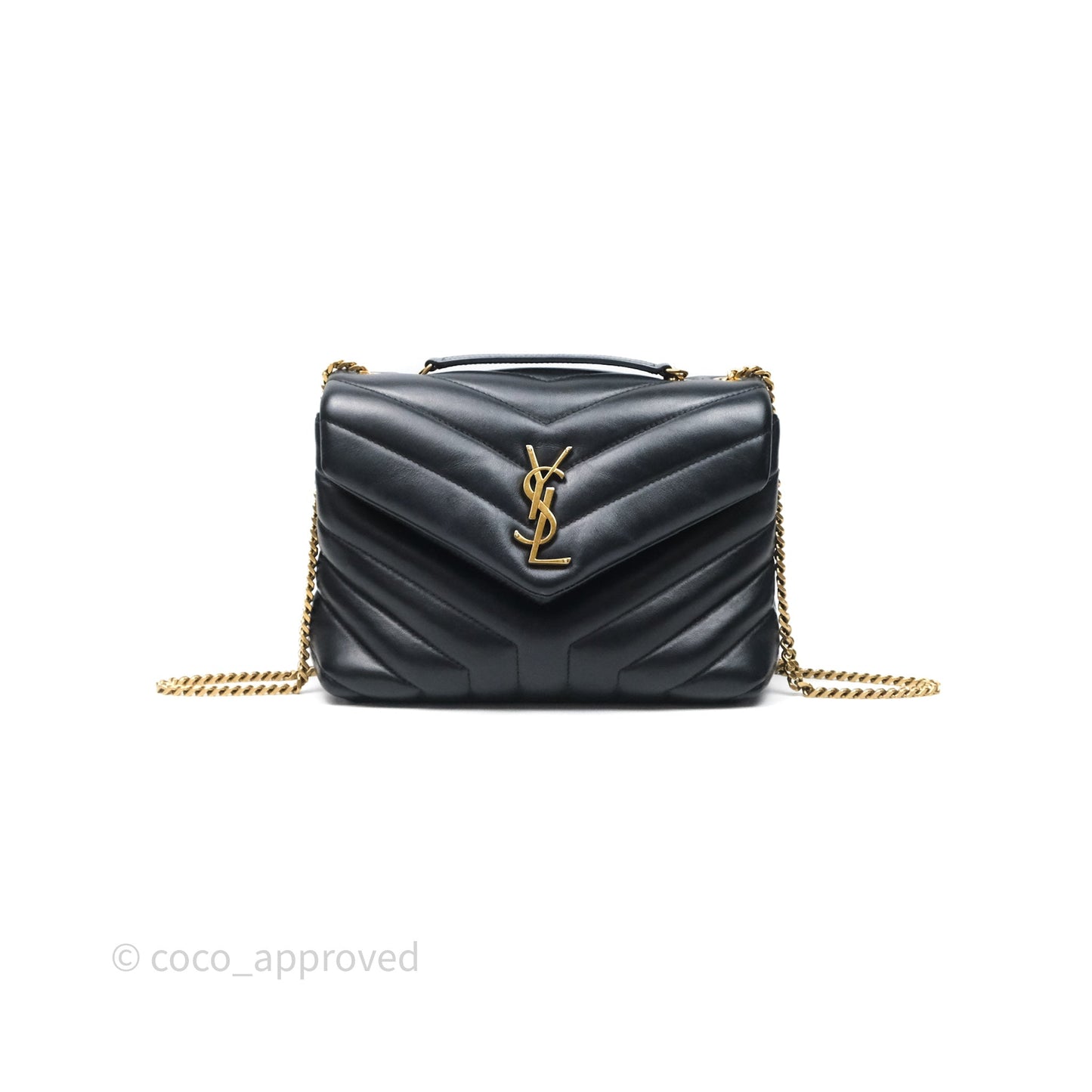 Saint Laurent Loulou Small Flap Bag Black Gold Hardware