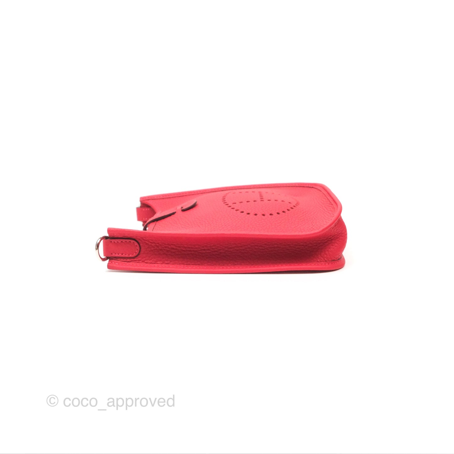 Hermès Mini Evelyne 16 Rouge Clemence Palladium Hardware